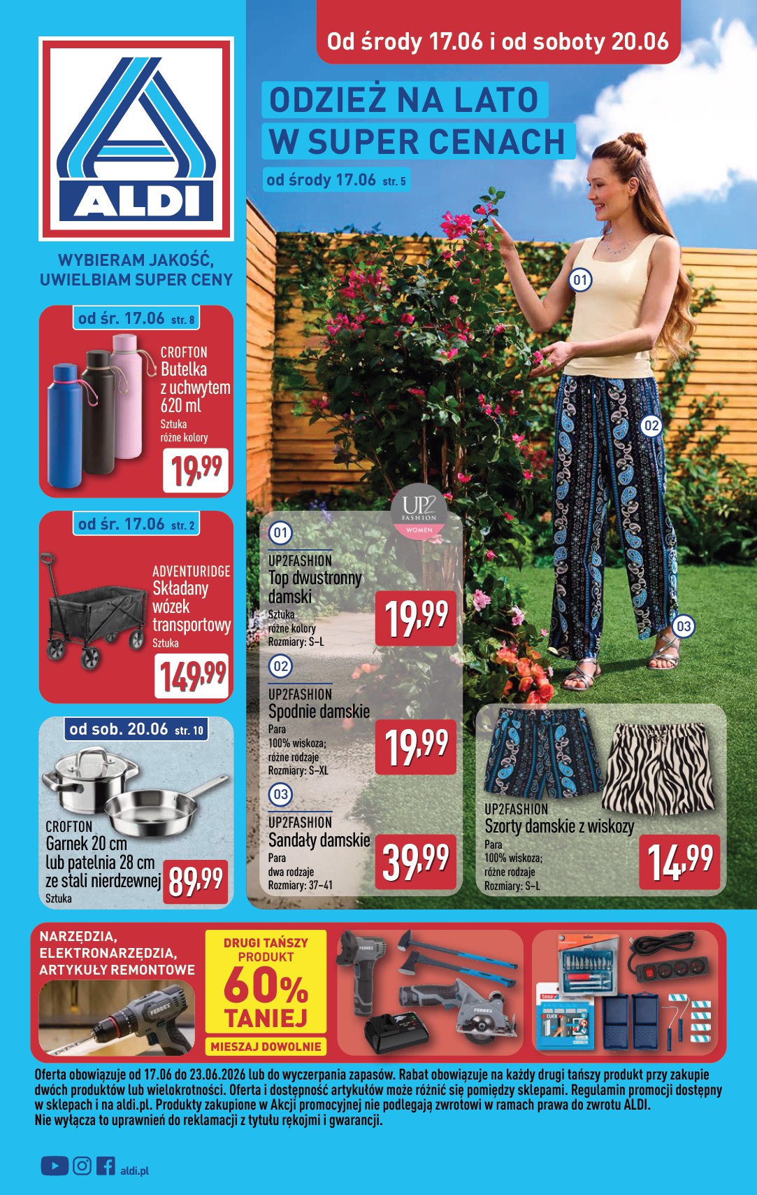 Nowa gazetka ALDI - Artykuły przemysłowe i tekstylia ważna od 17.06.2026 do 20.06.2026
