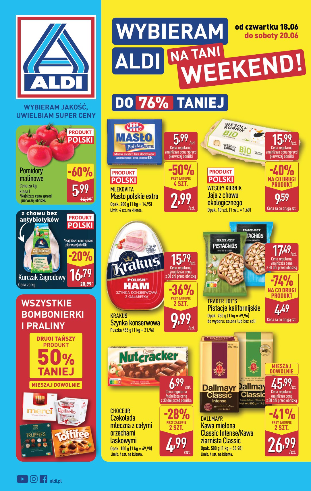 Aktualna gazetka ALDI - Oferta weekendowa ważna od 18.06.2026 do 20.06.2026