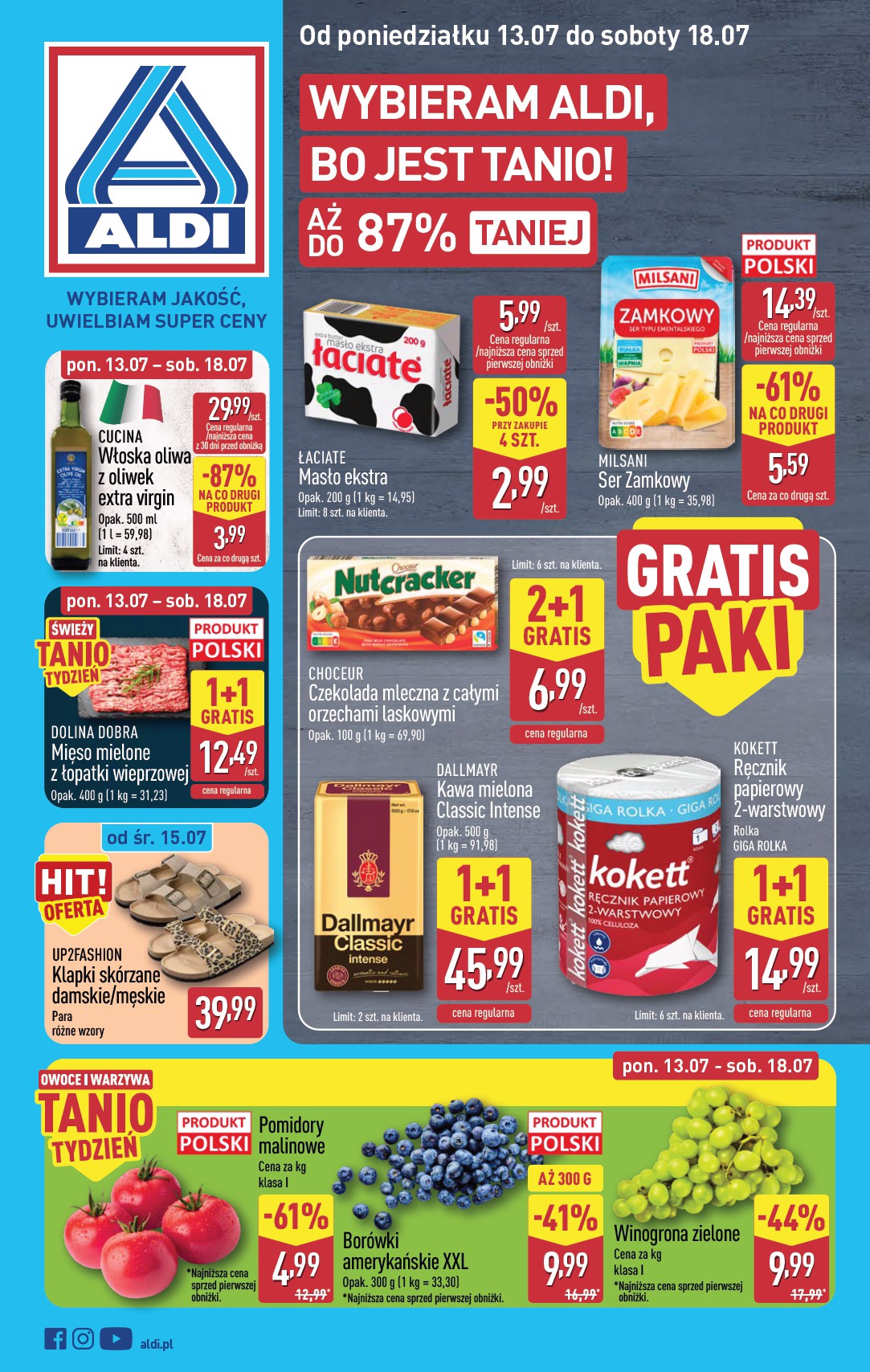 Nowa gazetka ALDI - Pełna oferta ważna od 13.07.2026 do 18.07.2026