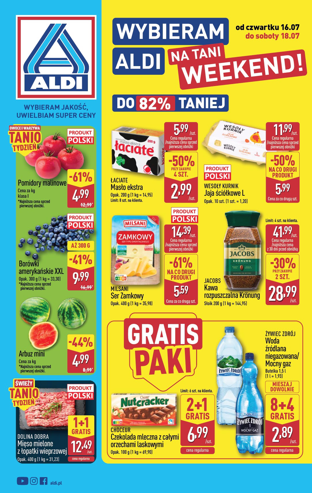 Aktualna gazetka ALDI - Oferta weekendowa ważna od 16.07.2026 do 18.07.2026