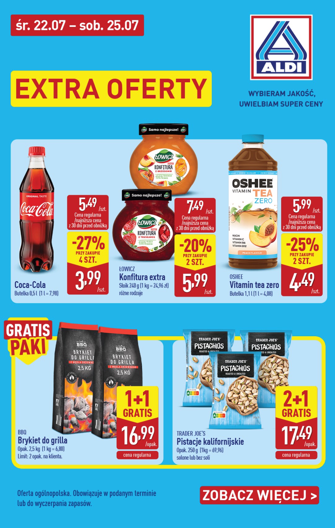 Aktualna gazetka ALDI - Extra oferty ważna od 22.07.2026 do 25.07.2026