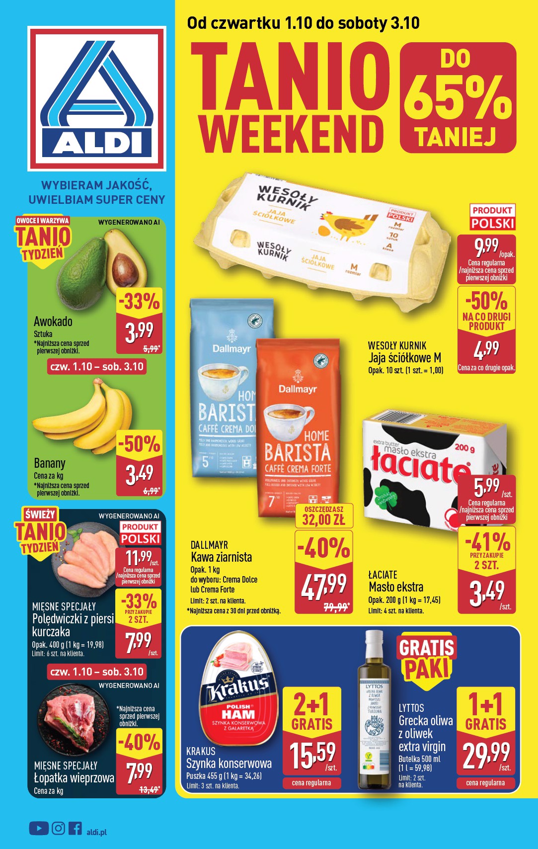 Aktualna gazetka ALDI - Oferta weekendowa ważna od 01.10.2026 do 03.10.2026