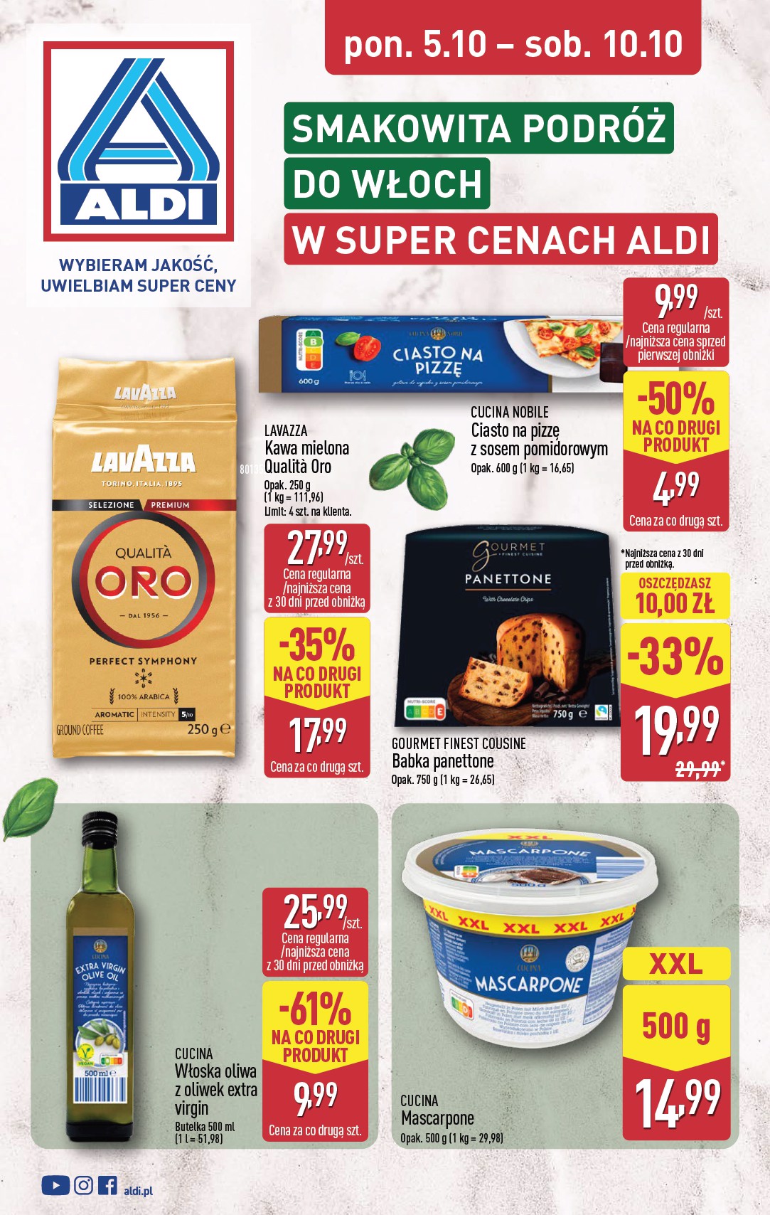 Nowa gazetka ALDI - Smakowita podróż do Włoch ważna od 05.10.2026 do 10.10.2026