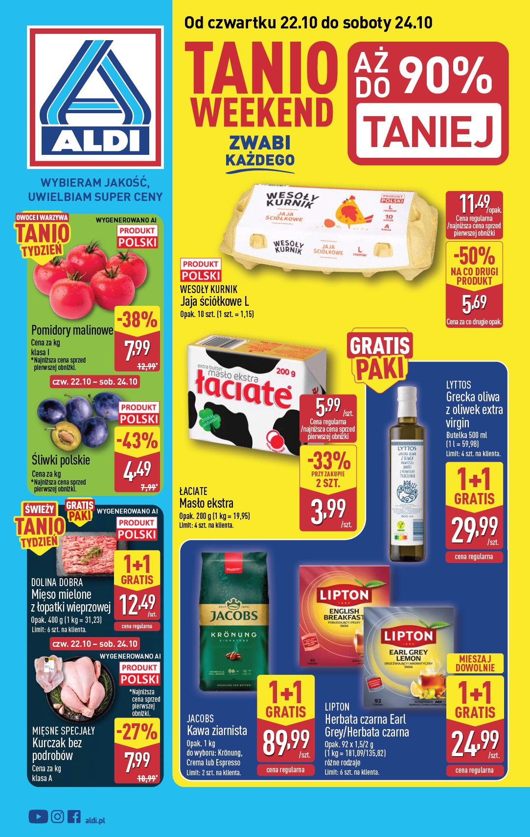 Aktualna gazetka ALDI - Oferta weekendowa ważna od 22.10.2026 do 24.10.2026