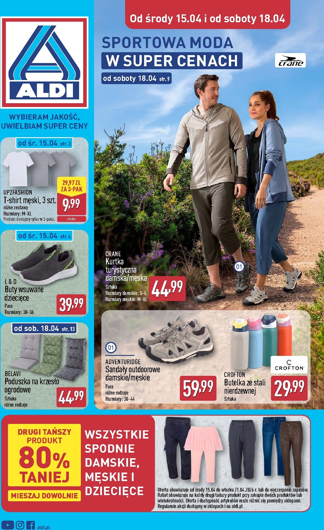 Nowa gazetka ALDI - Sportowa Moda ważna od 15.04.2026 do 18.04.2026