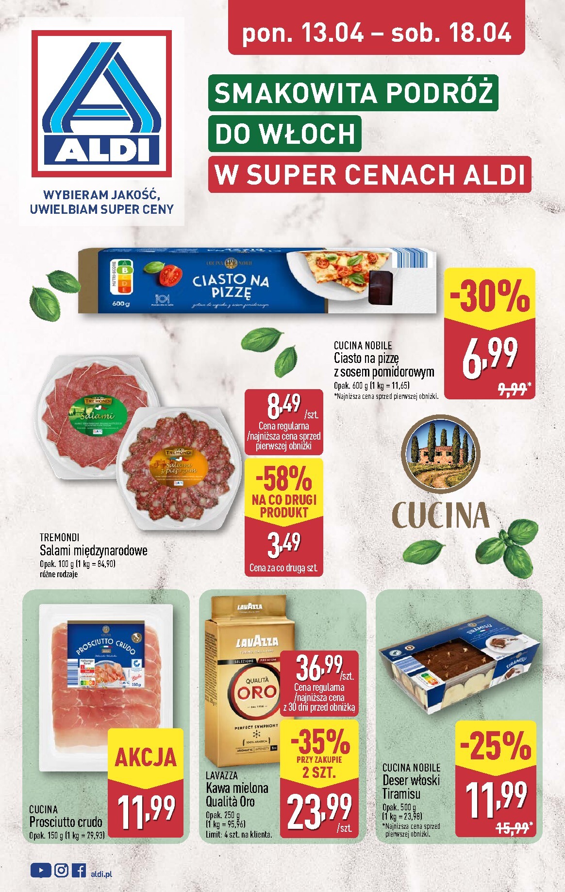Nowa gazetka ALDI - Smakowita podróż do Włoch ważna od 13.04.2026 do 18.04.2026