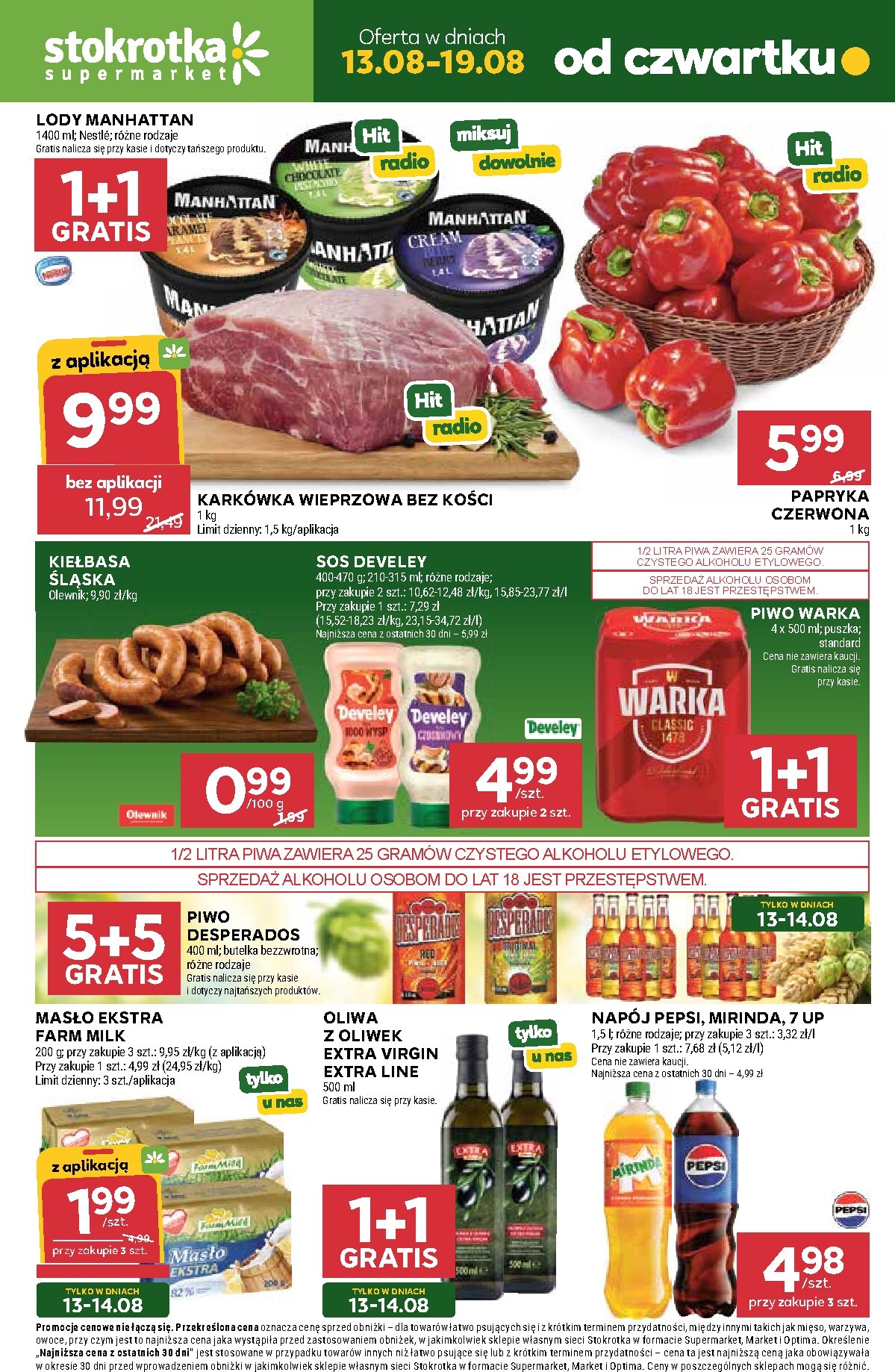 Aktualna gazetka Stokrotka - Supermarket ważna od 13.08.2026 do 19.08.2026