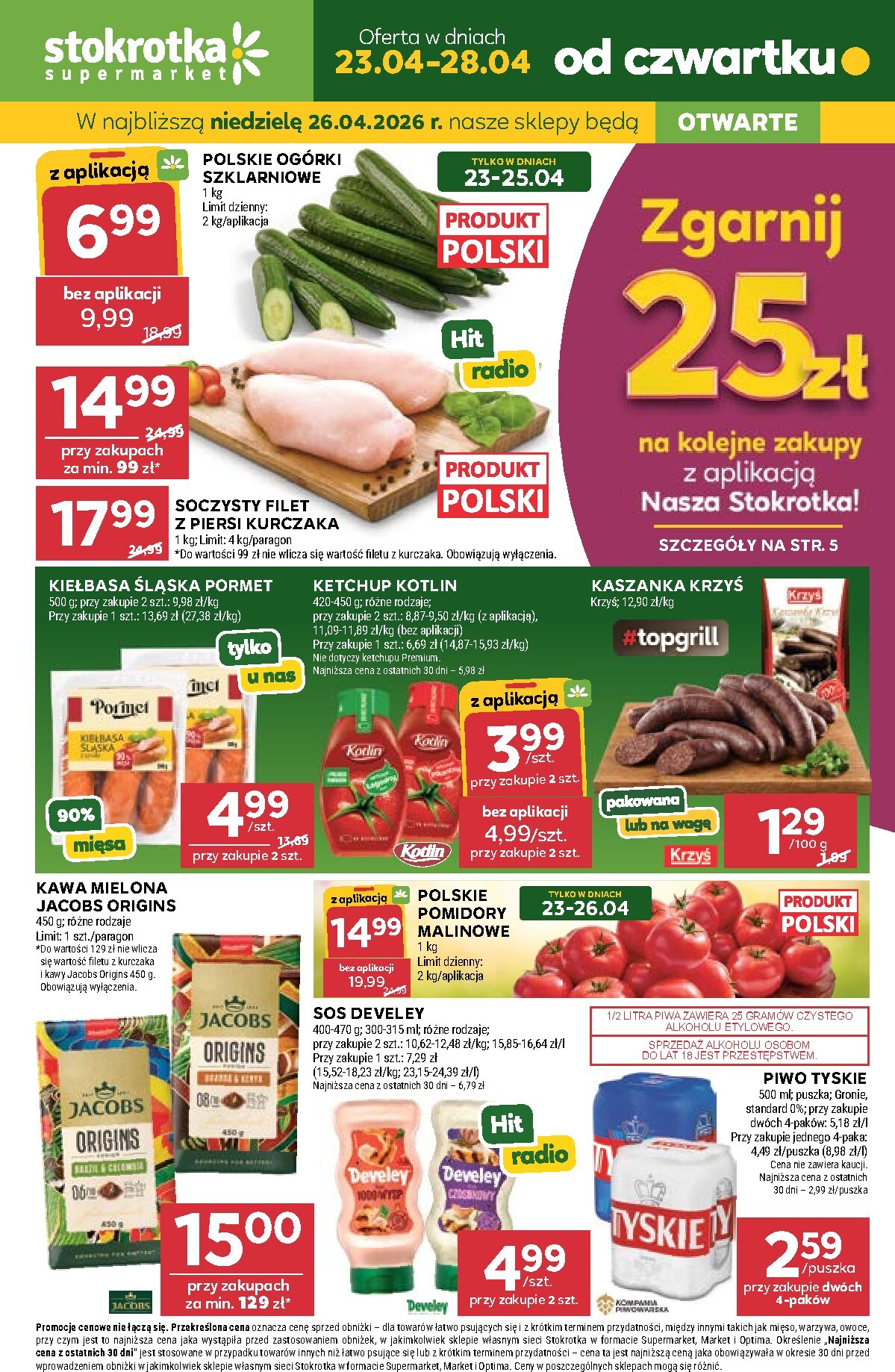 Aktualna gazetka Stokrotka - Supermarket ważna od 23.04.2026 do 28.04.2026