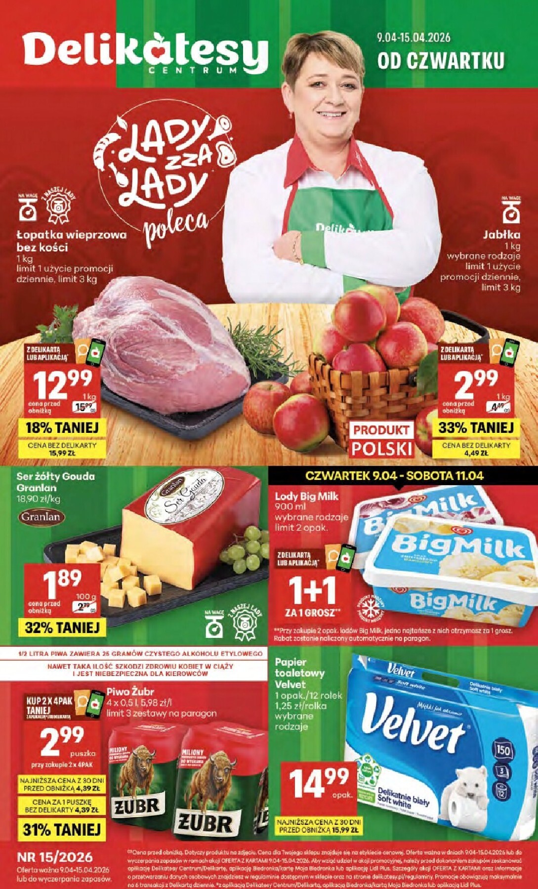 Nowa gazetka Delikatesy Centrum ważna od 09.04.2026 do 15.04.2026