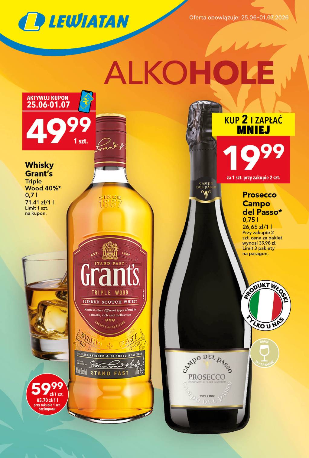 Nowa gazetka Lewiatan - Alkohole ważna od 25.06.2026 do 01.07.2026