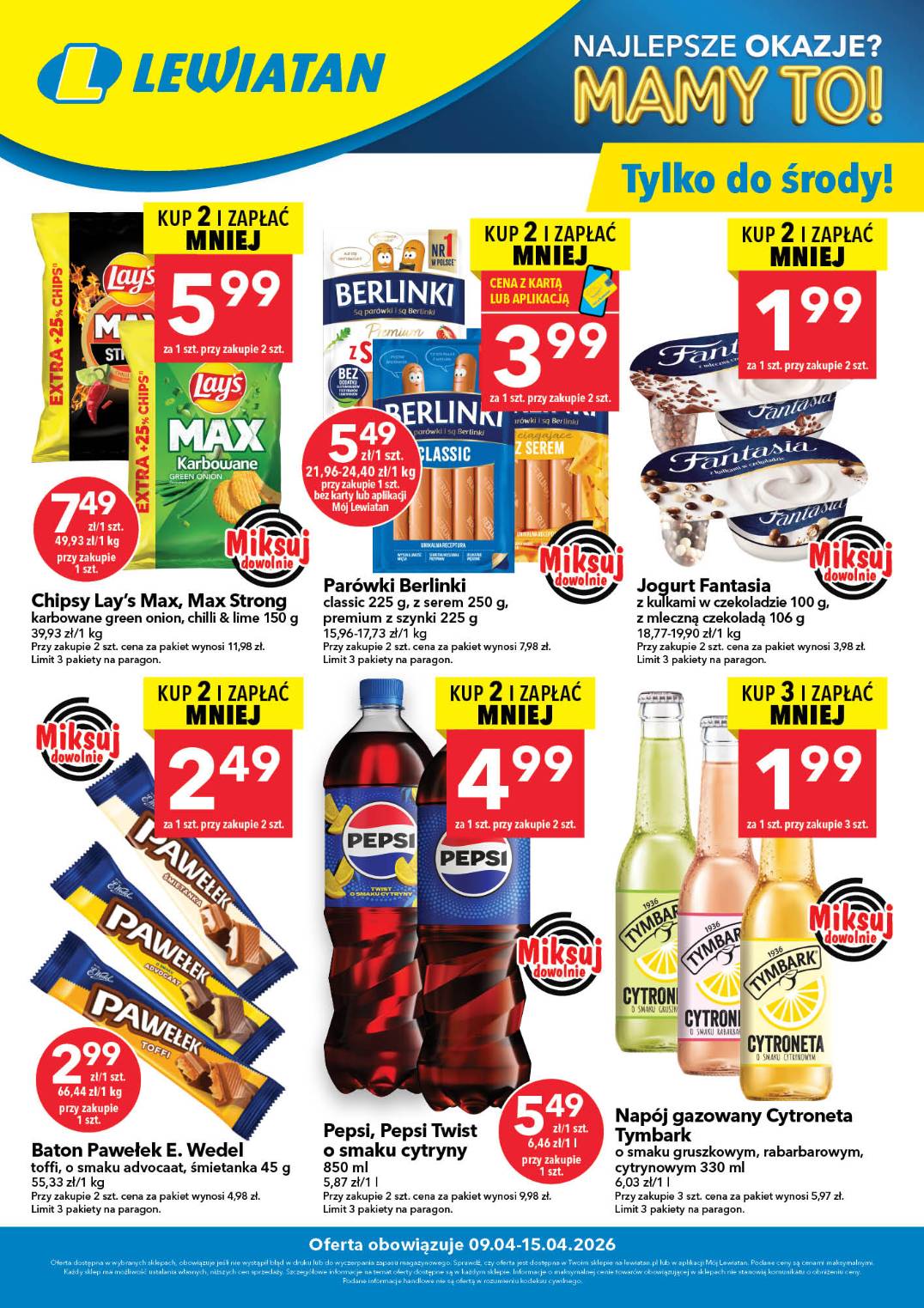 Nowa gazetka Lewiatan - W wielopakach taniej ważna od 09.04.2026 do 15.04.2026