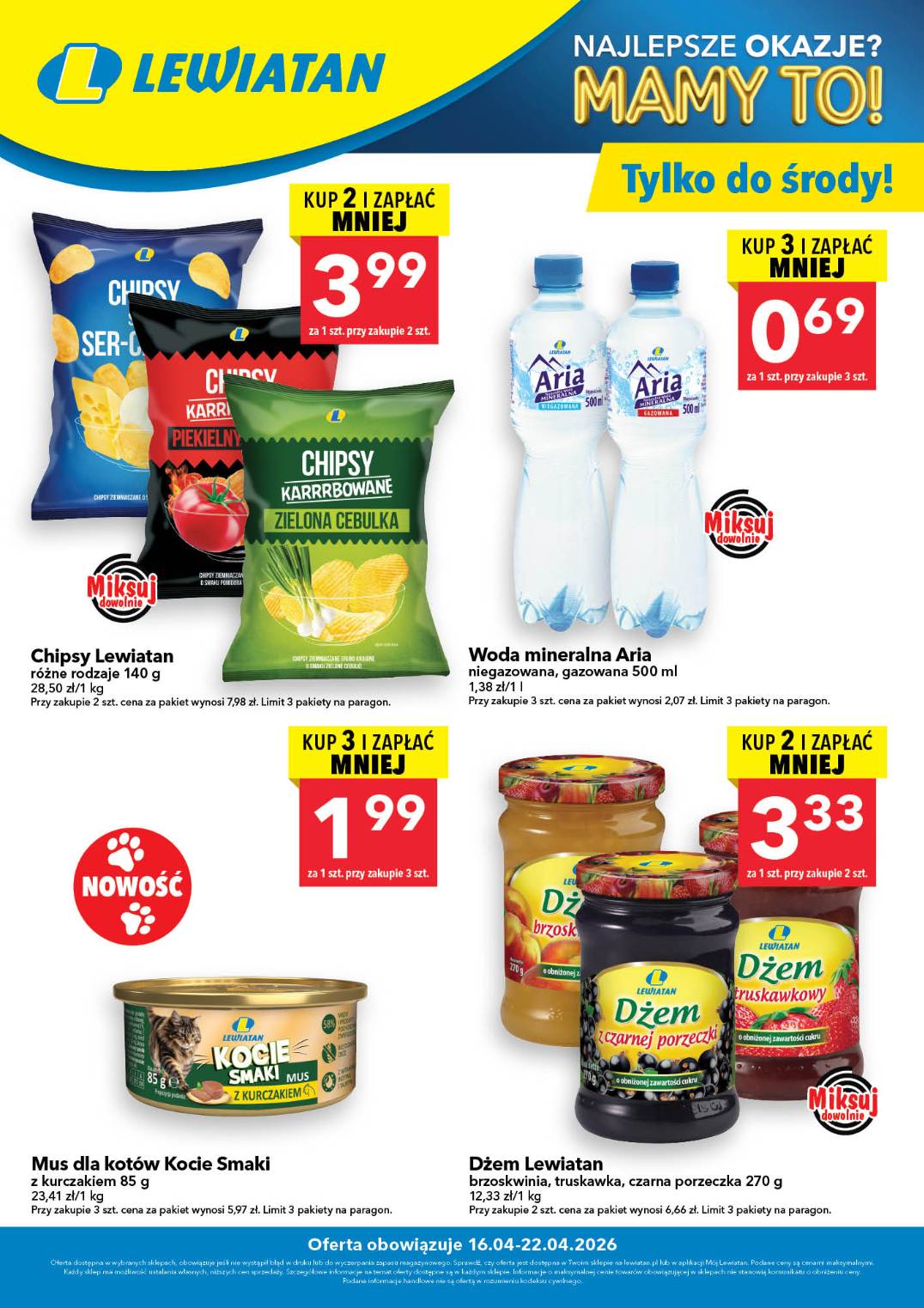 Nowa gazetka Lewiatan - W wielopakach taniej! ważna od 16.04.2026 do 22.04.2026