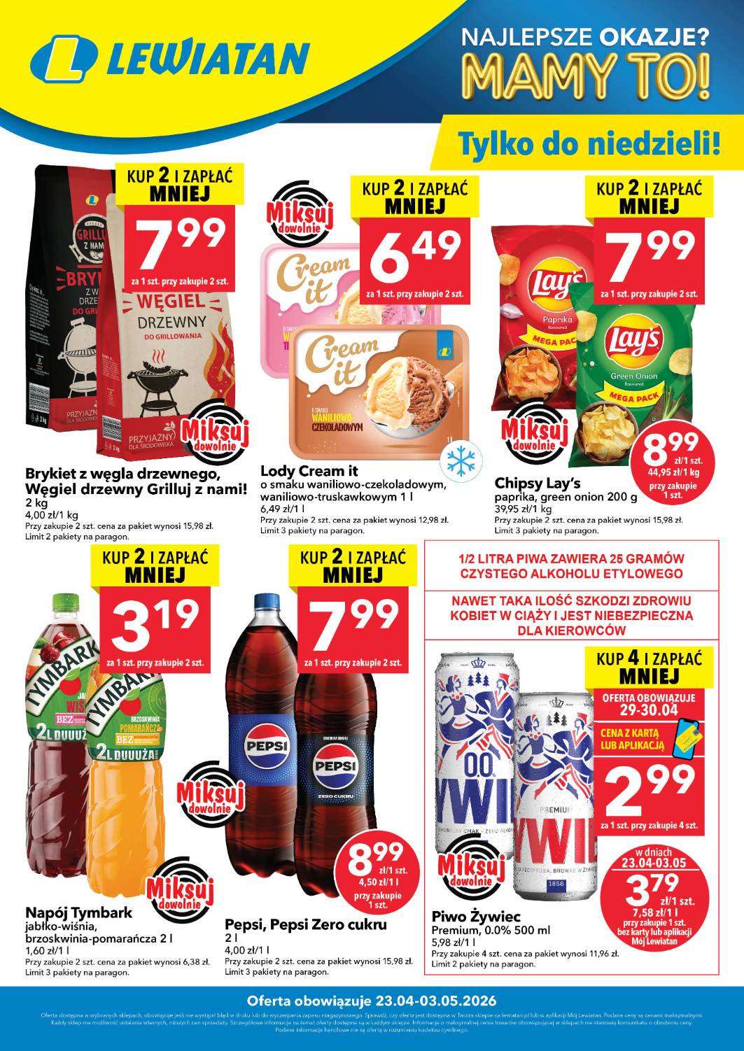 Nowa gazetka Lewiatan - W wielopakach taniej ważna od 23.04.2026 do 03.05.2026