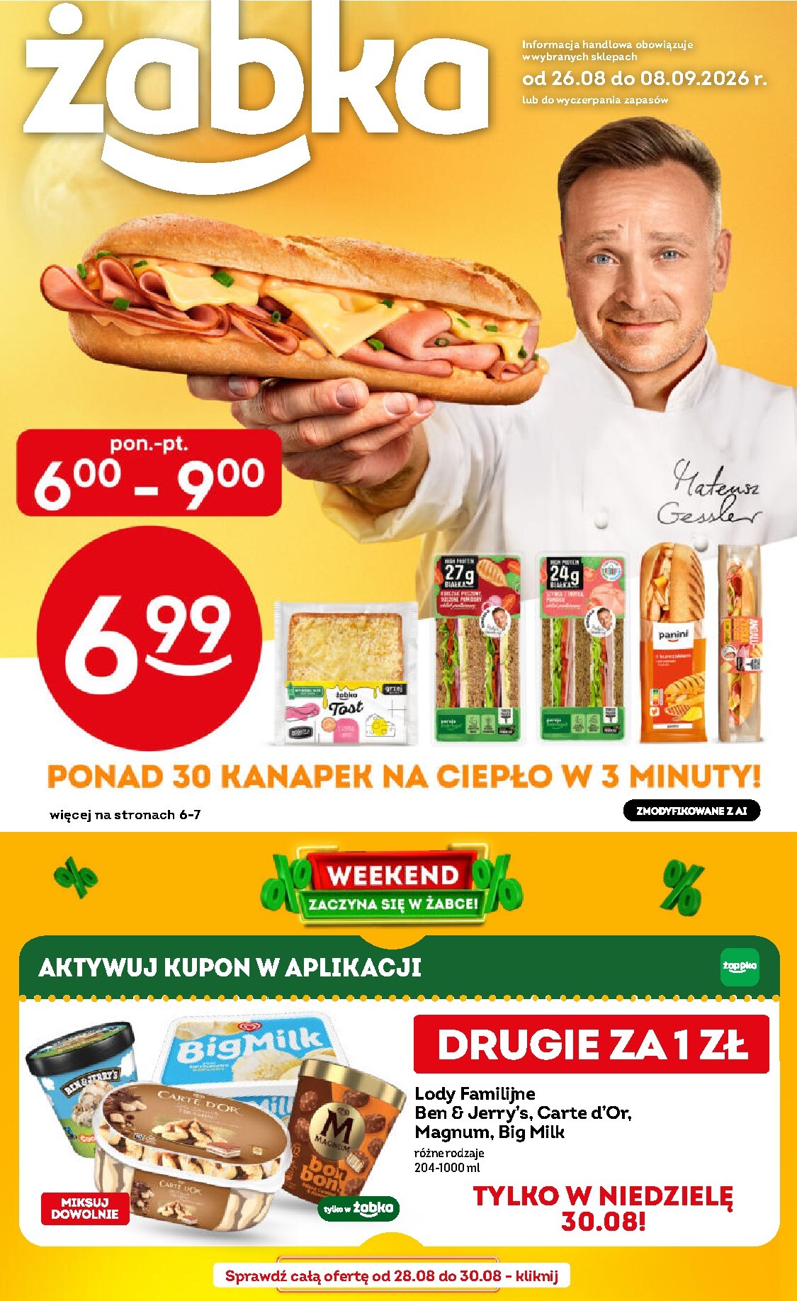Aktualna gazetka Żabka ważna od 26.08.2026 do 08.09.2026