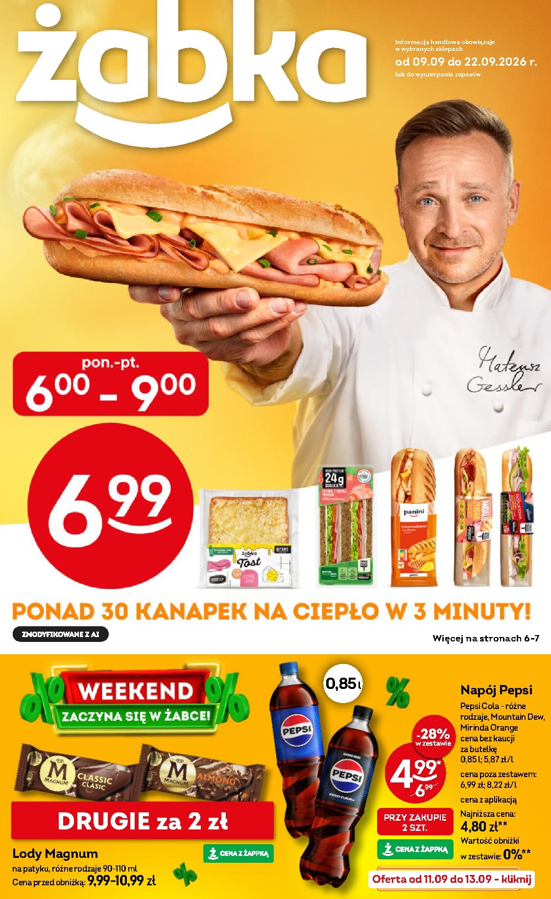 Aktualna gazetka Żabka ważna od 09.09.2026 do 22.09.2026