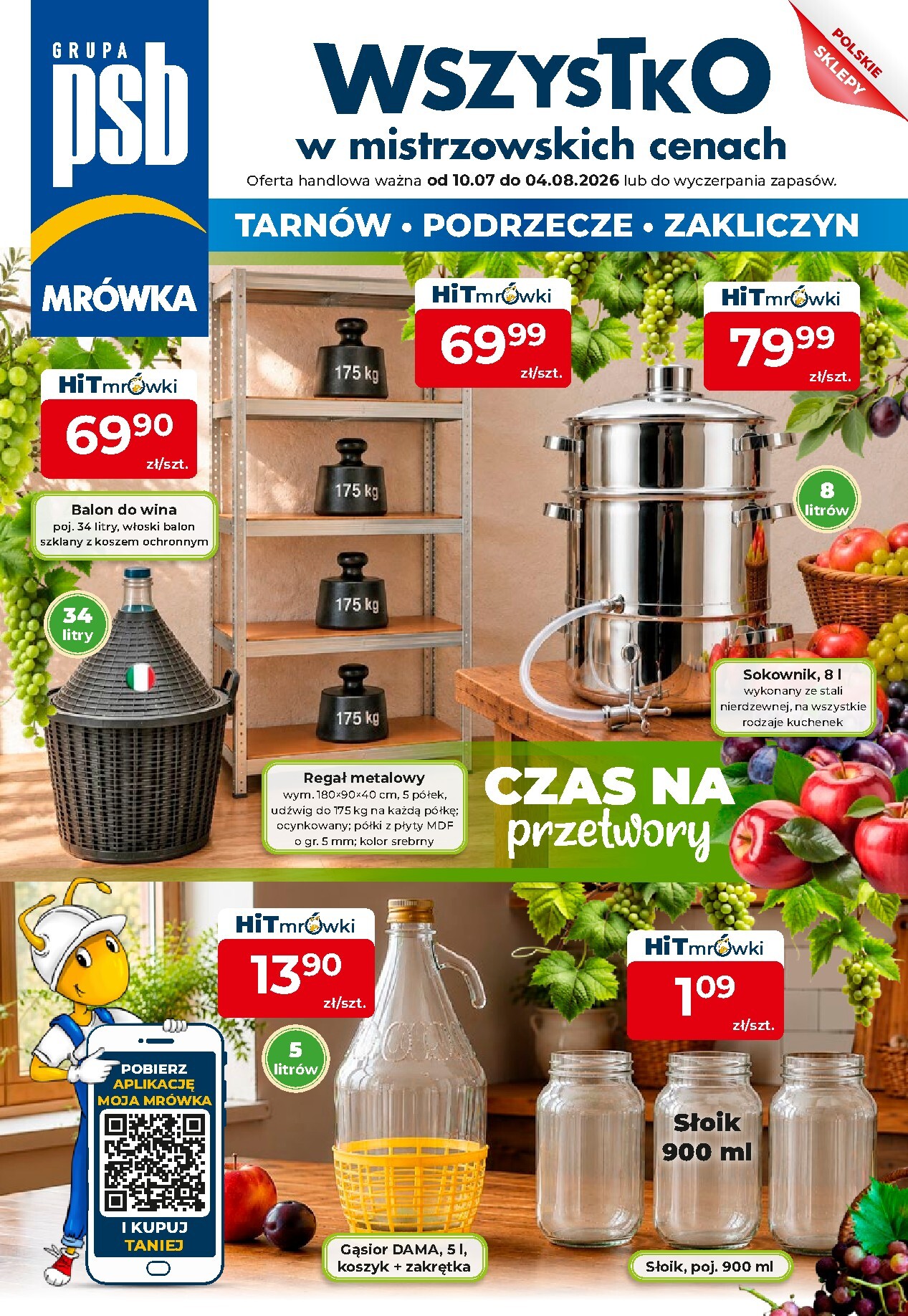 Aktualna gazetka Mrówka - Tarnów, Zakliczyn, Podrzecze ważna od 10.07.2026 do 04.08.2026