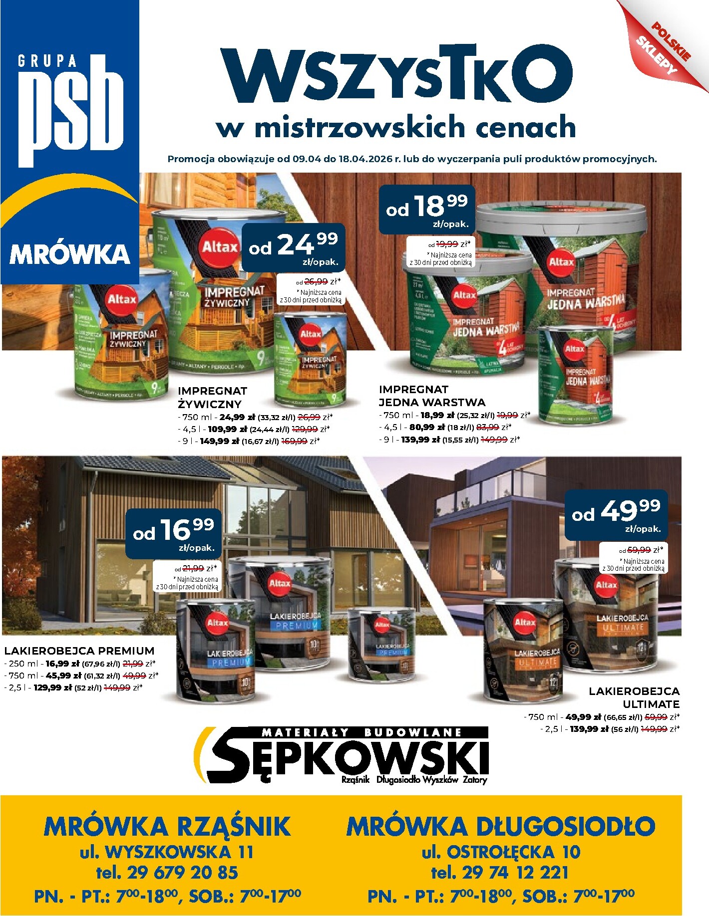 Aktualna gazetka Mrówka - Długosiodło ważna od 09.04.2026 do 18.04.2026