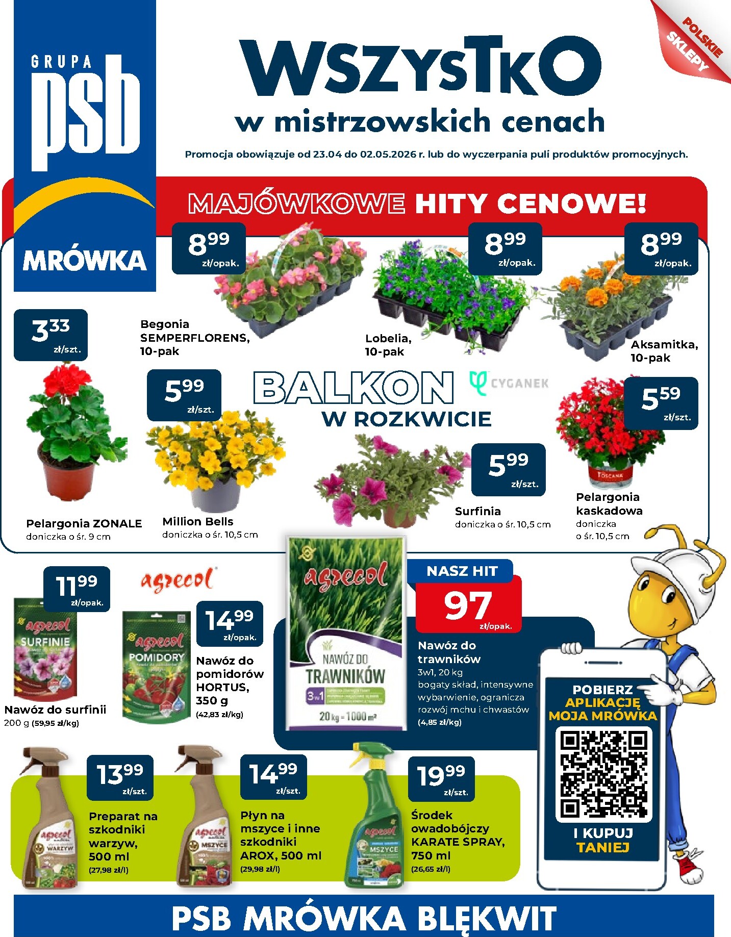 Aktualna gazetka Mrówka - Blękwit ważna od 23.04.2026 do 02.05.2026