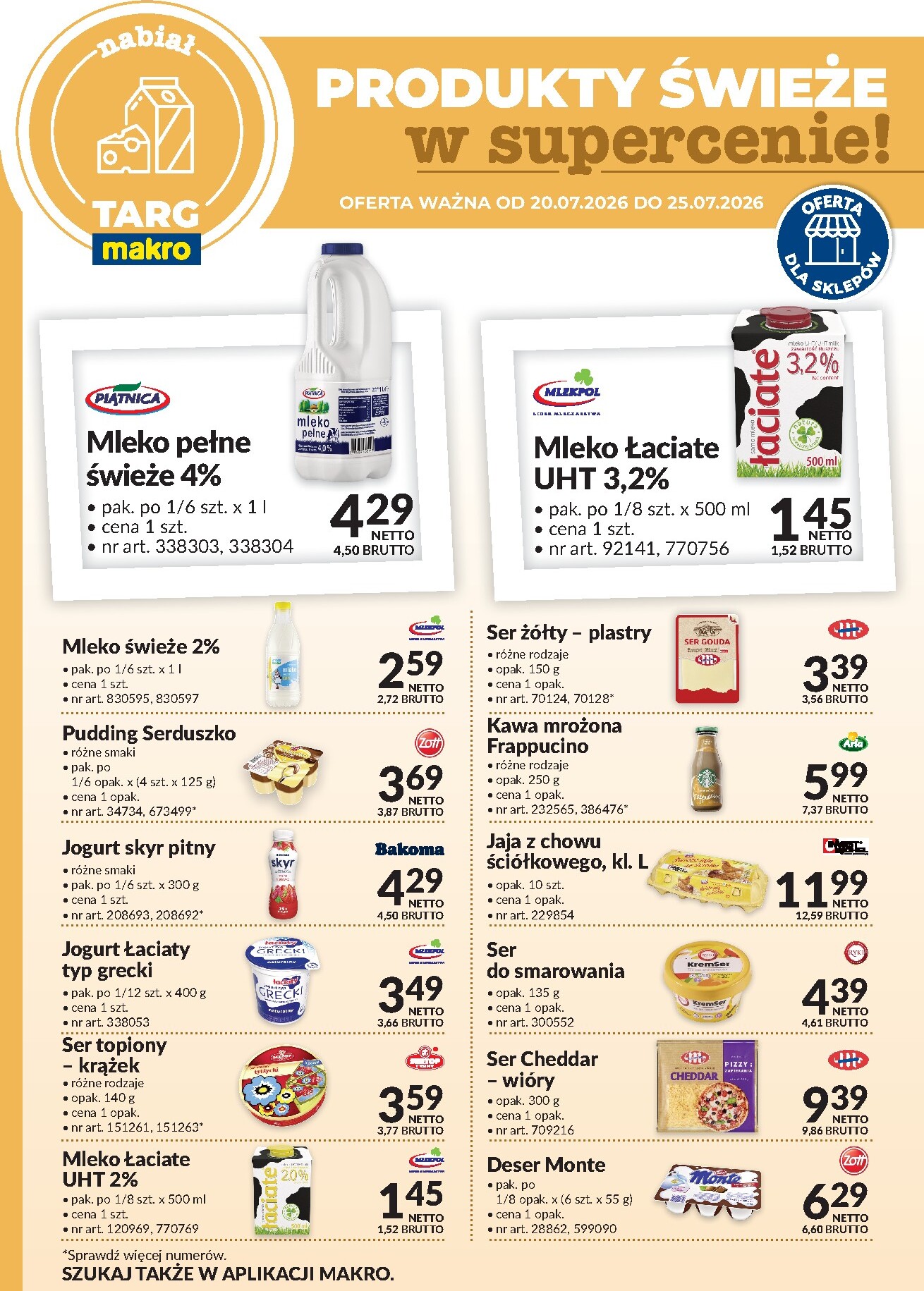 Nowa gazetka MAKRO - Produkty świeże w supercenie! ważna od 20.07.2026 do 25.07.2026