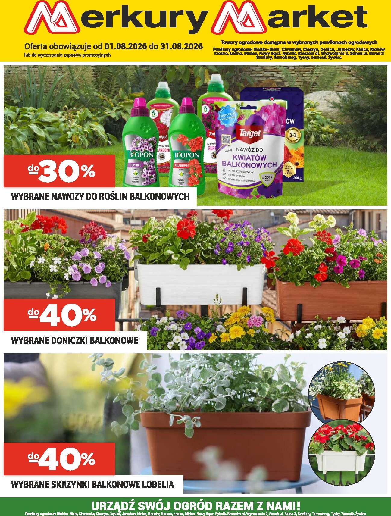 Aktualna gazetka Merkury Market - Ogród ważna od 01.08.2026 do 31.08.2026