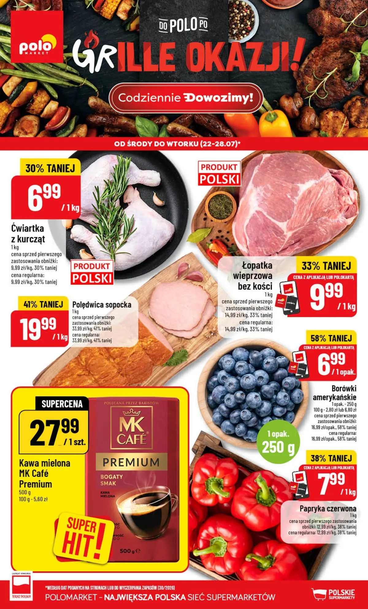 Nowa gazetka POLO market - Nowe promocje POLOmarket do 28.07 (G30) ważna od 22.07.2026 do 28.07.2026