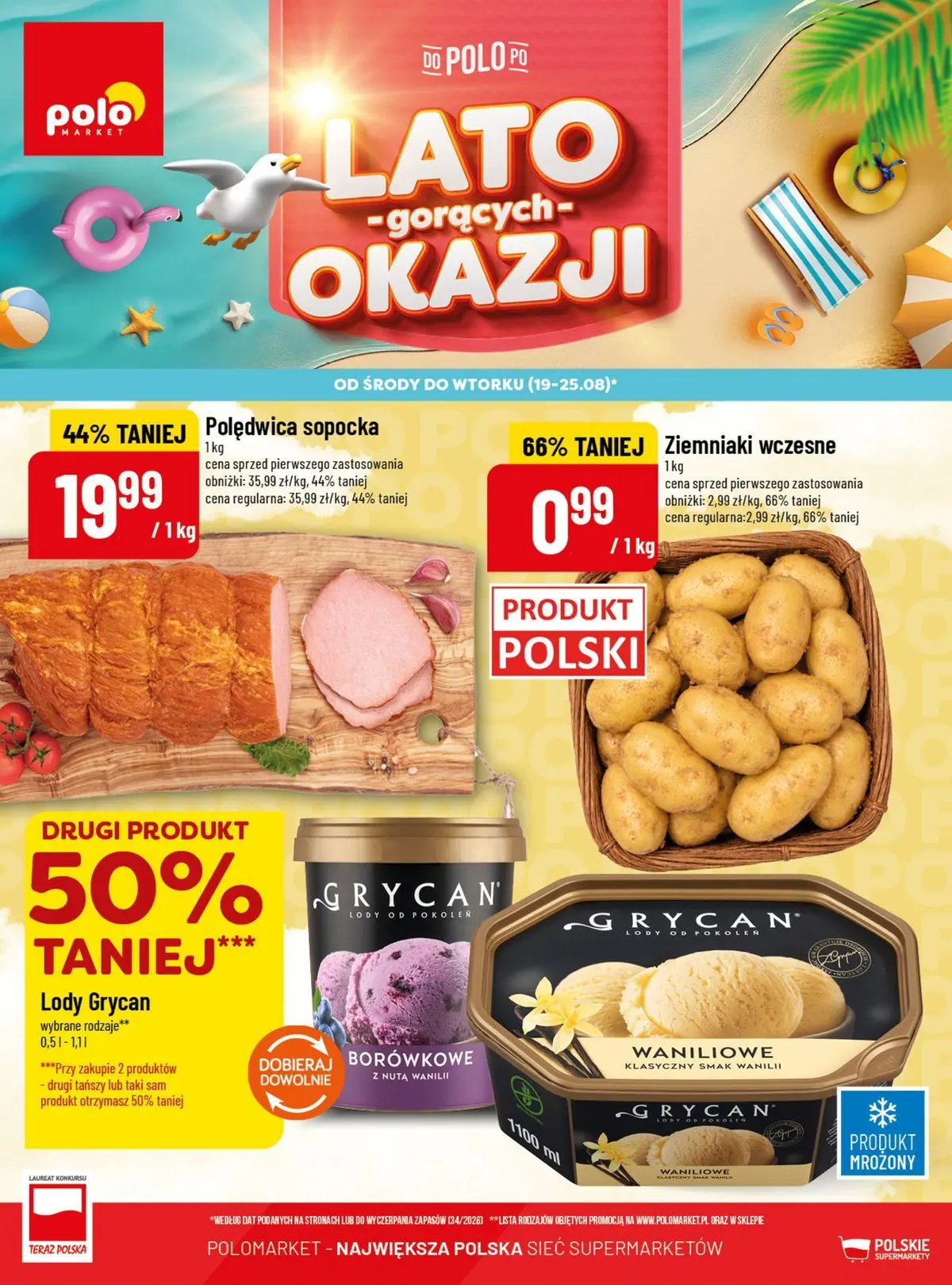 Nowa gazetka POLO market - Nadmorskie promocje ważna od 19.08.2026 do 25.08.2026