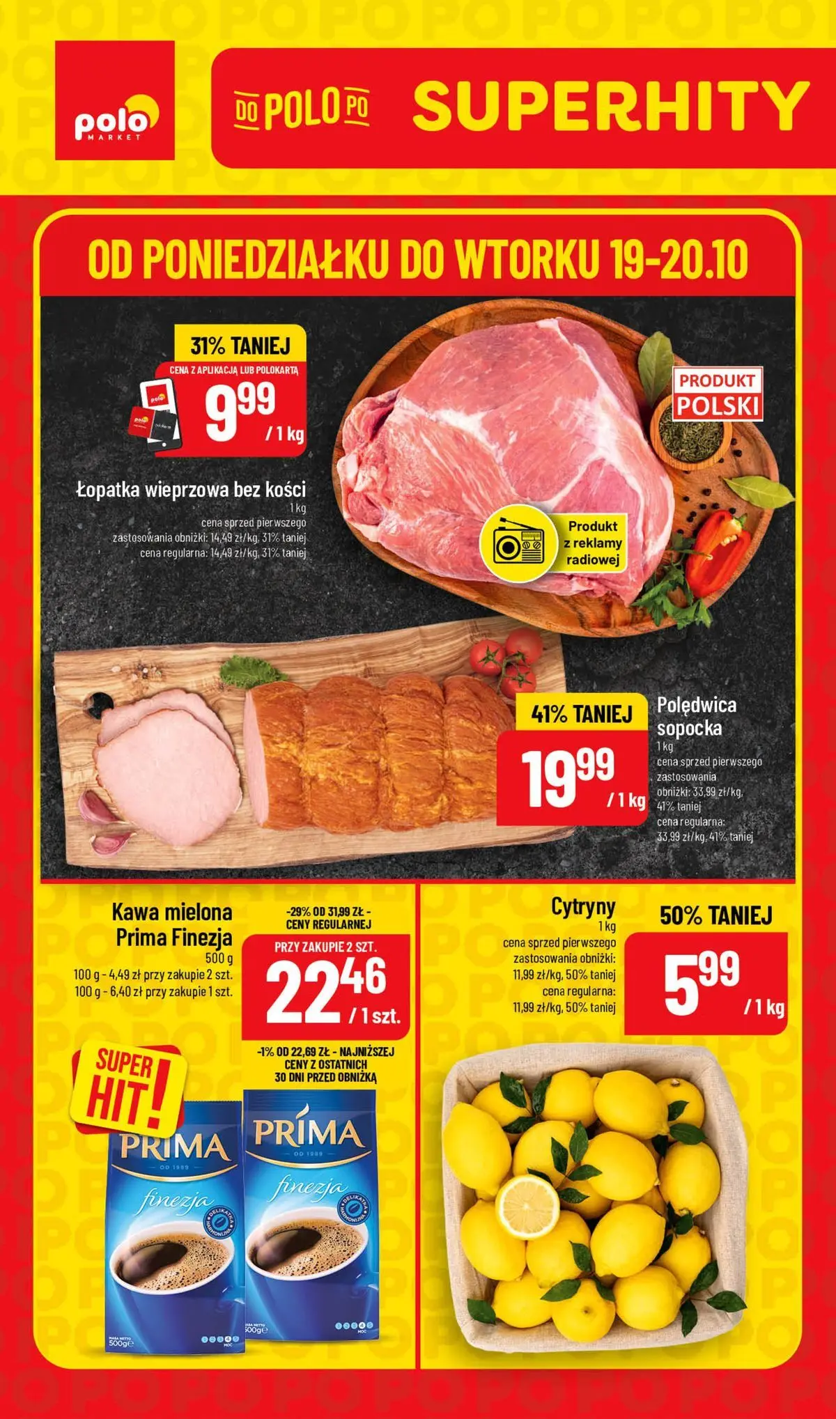 Aktualna gazetka POLO market - Super Hity ważna od 19.10.2026 do 20.10.2026