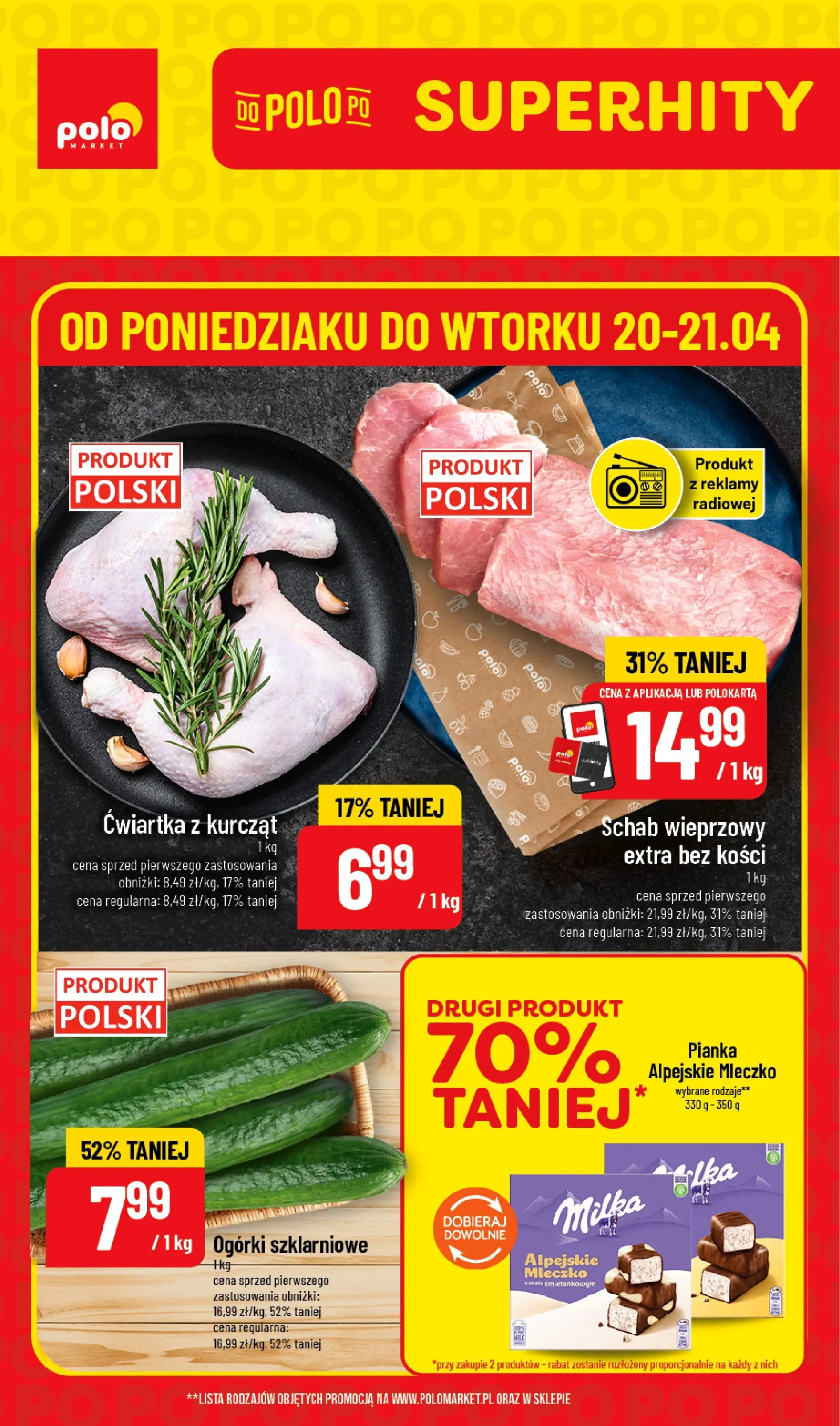 Aktualna gazetka POLO market - Super Hity ważna od 20.04.2026 do 21.04.2026