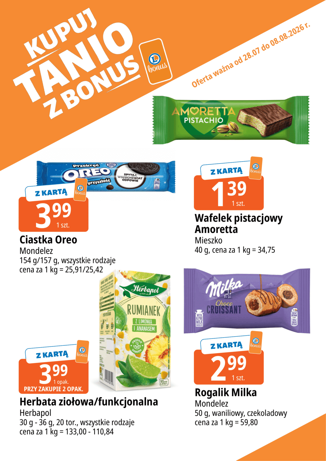 Aktualna gazetka E.Leclerc - Kupuj tanio z bonus ważna od 28.07.2026 do 08.08.2026