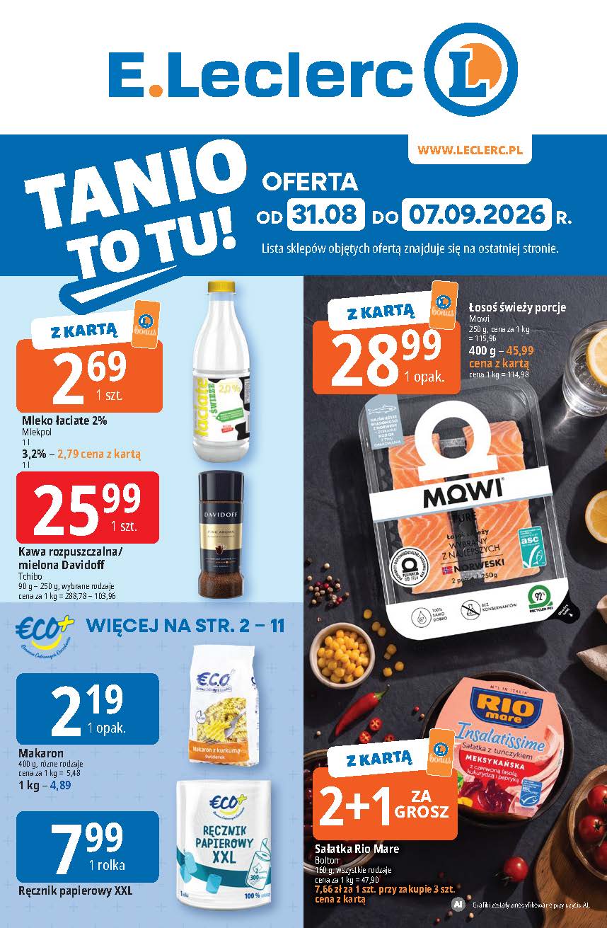 Nowa gazetka E.Leclerc - Leclerc ważna od 31.08.2026 do 07.09.2026