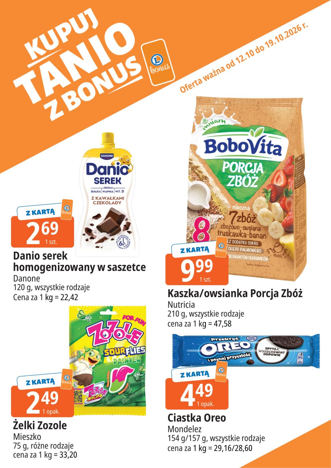 Nowa gazetka E.Leclerc - Kupuj tanio z bonus ważna od 12.10.2026 do 19.10.2026