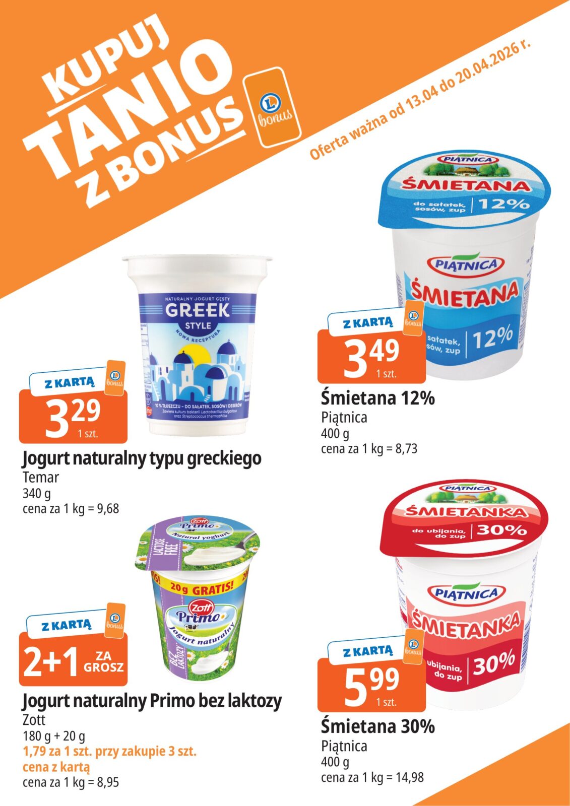 Nowa gazetka E.Leclerc - Kupuj tanio z bonus ważna od 13.04.2026 do 20.04.2026