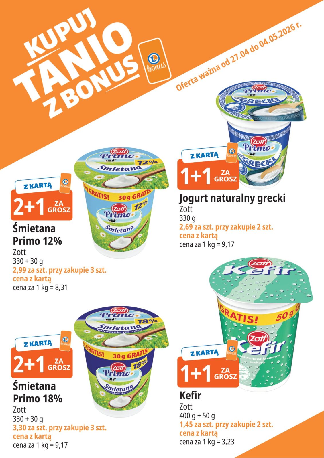 Nowa gazetka E.Leclerc - Kupuj tanio z bonus ważna od 27.04.2026 do 04.05.2026