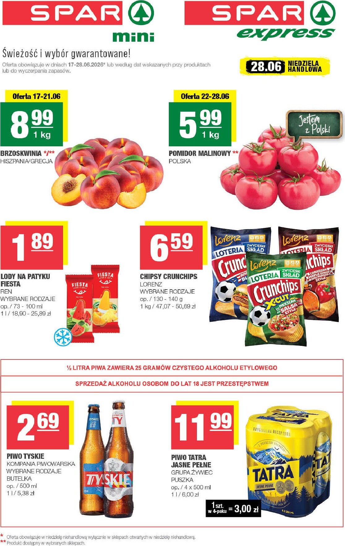 Aktualna gazetka SPAR - Mini ważna od 17.06.2026 do 28.06.2026