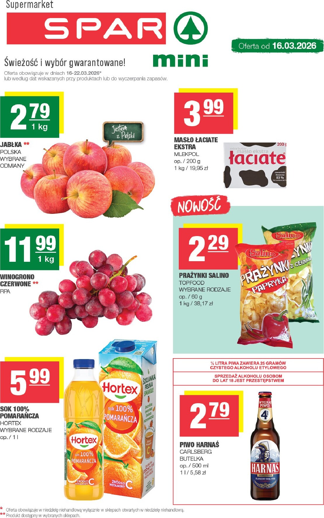 Gazetka SPAR - Mini - ważna od 16.03.2026 do 22.03.2026