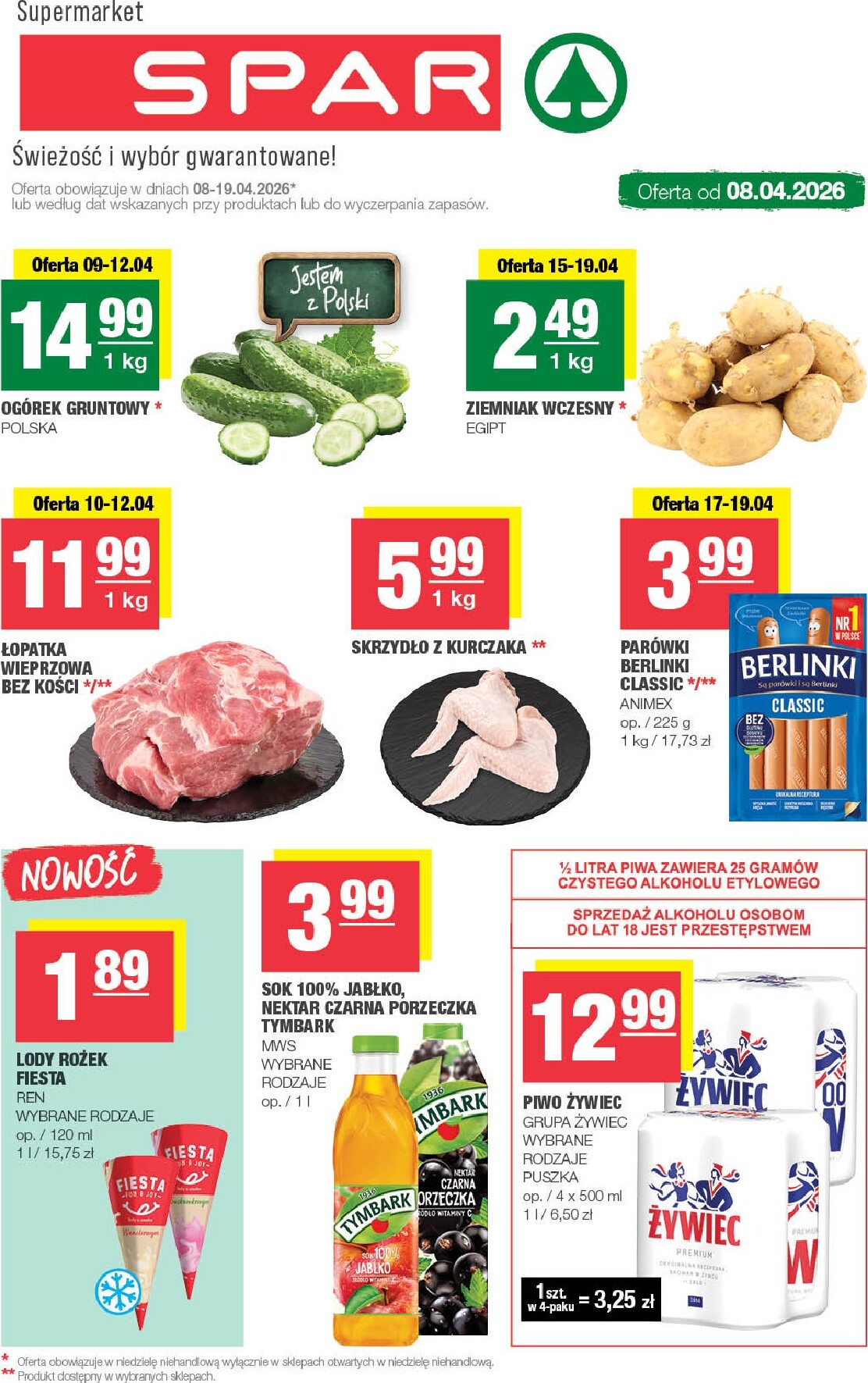 Gazetka SPAR - ważna od 08.04.2026 do 19.04.2026