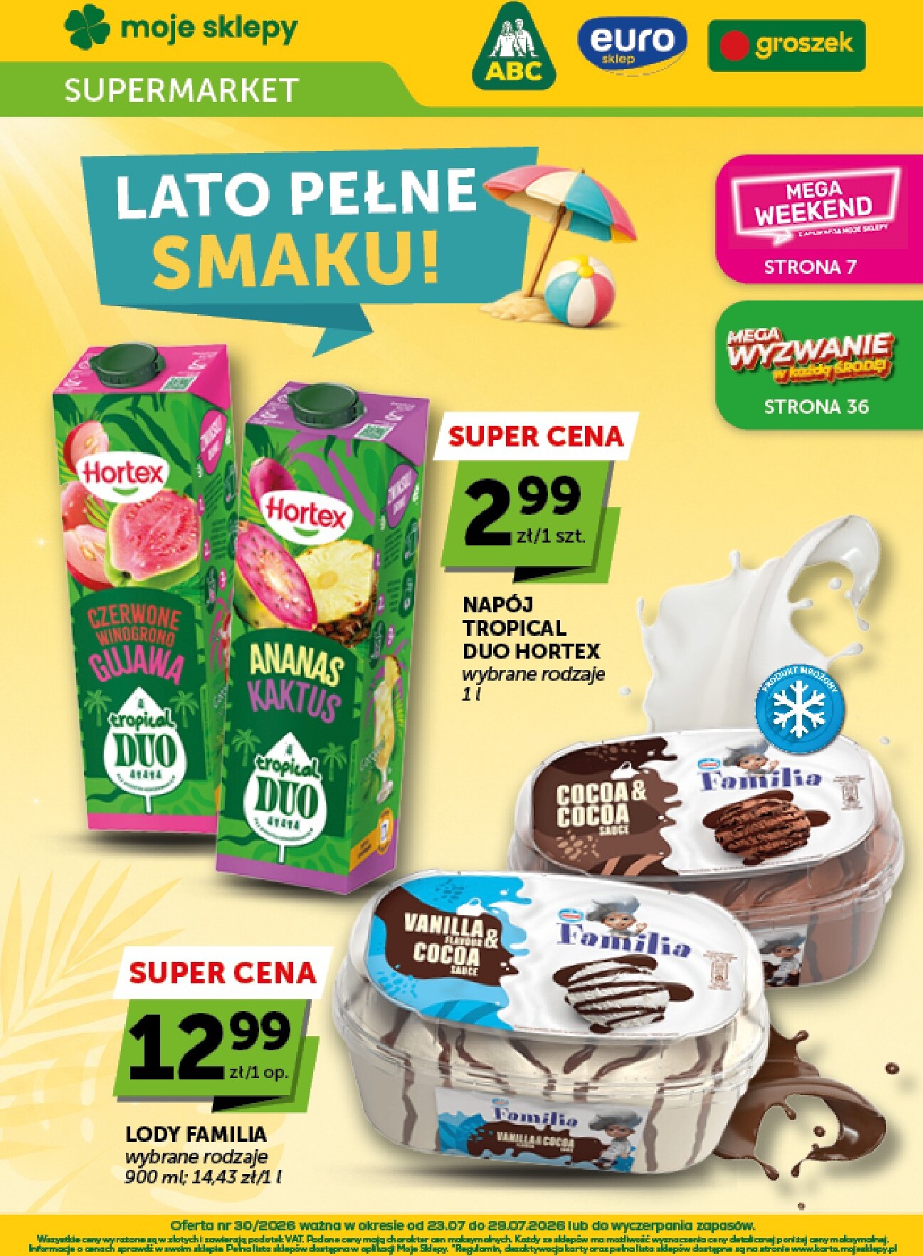 Nowa gazetka Groszek - Supermarket ważna od 23.07.2026 do 29.07.2026