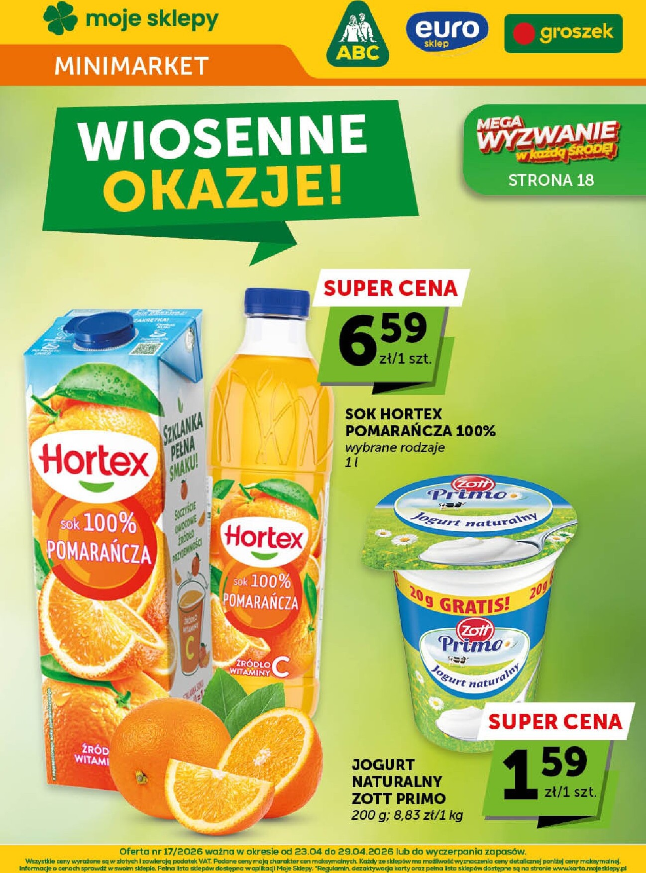 Nowa gazetka Groszek - Minimarket ważna od 23.04.2026 do 29.04.2026