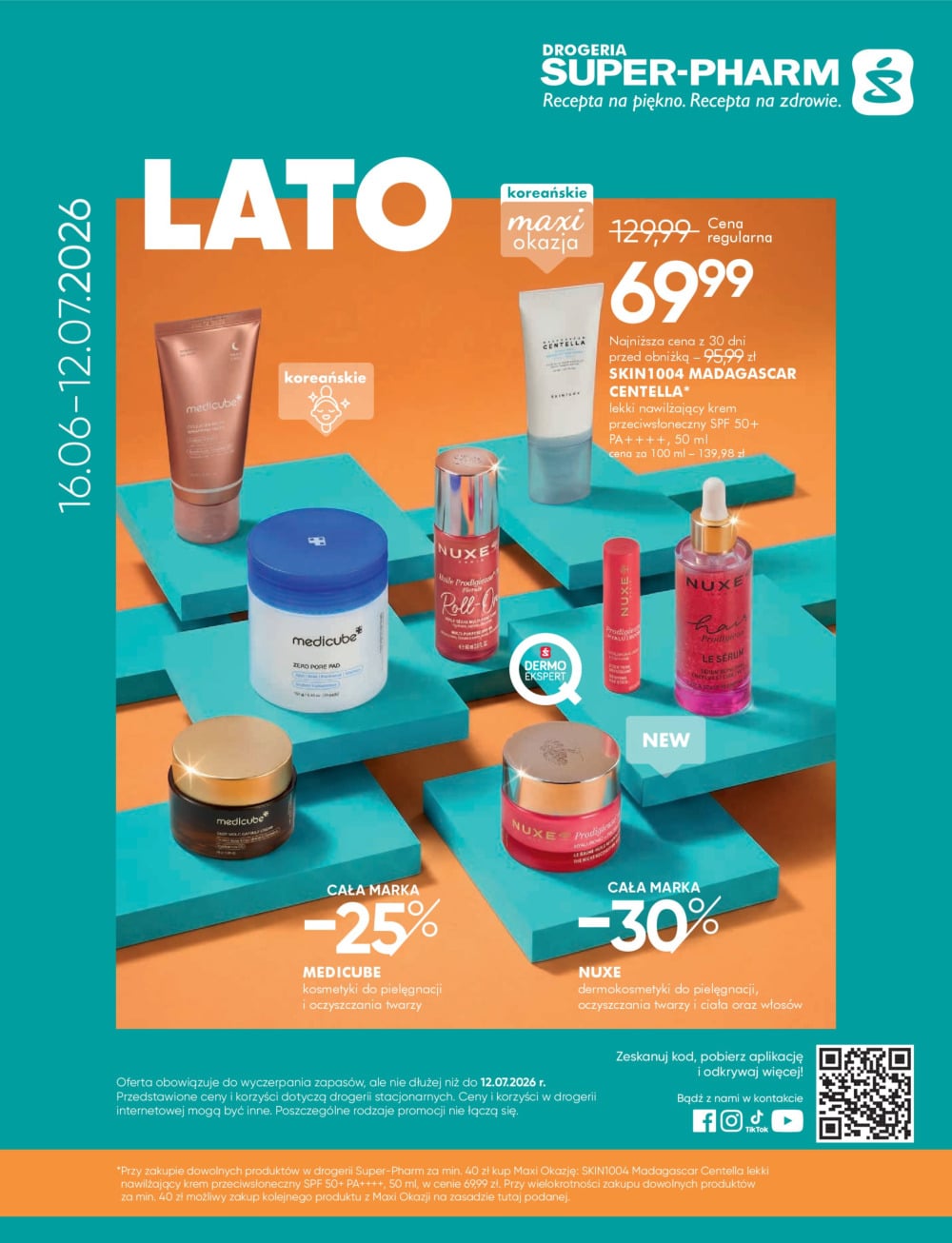 Aktualna gazetka Super-Pharm - Oferta ważna w dniach 16.06-12.07.2026 r. dotyczy drogerii stacjonarnych ważna od 14.06.2026 do 12.07.2026