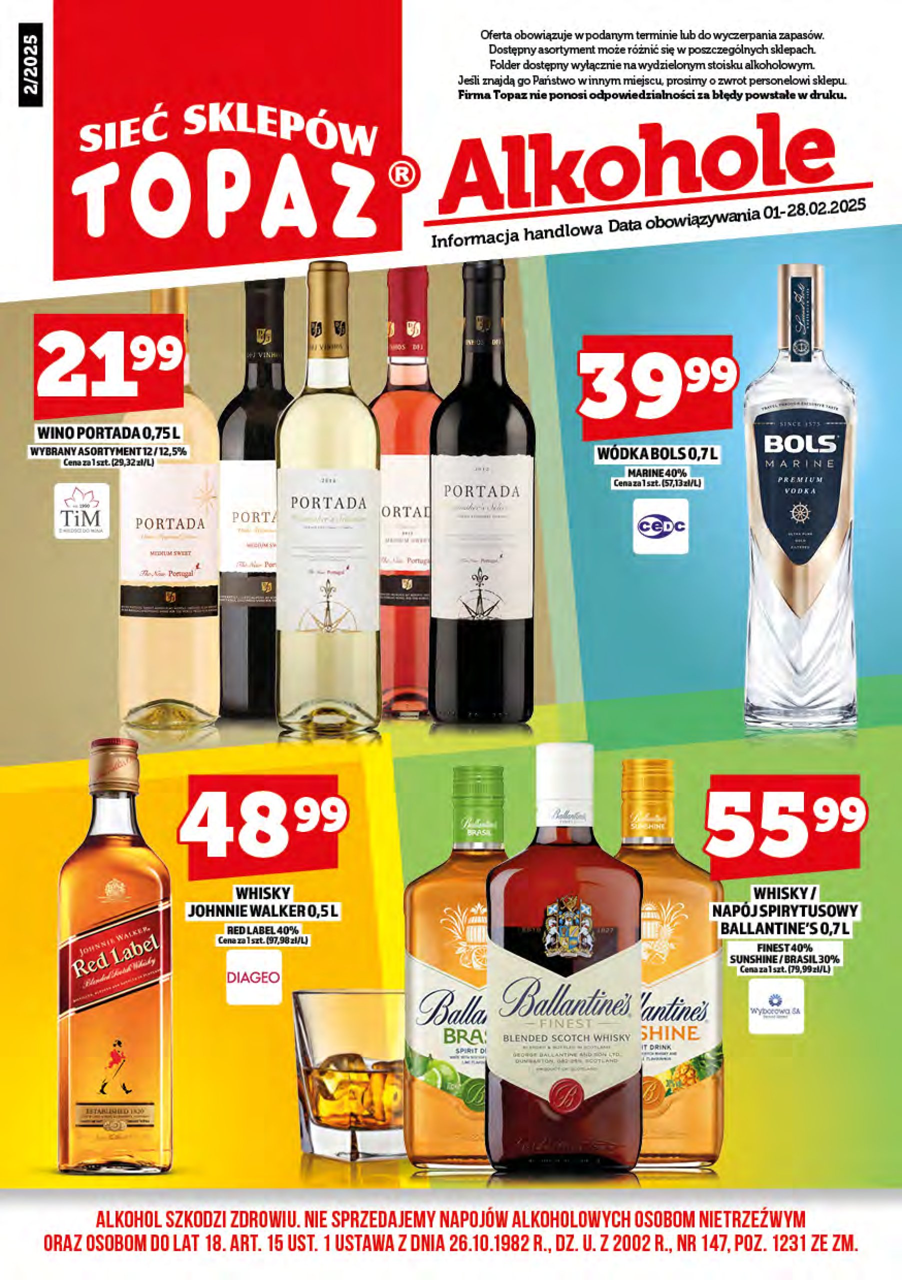 Topaz24 - Alkohole gazetka ważna od 01.02. - 28.02.