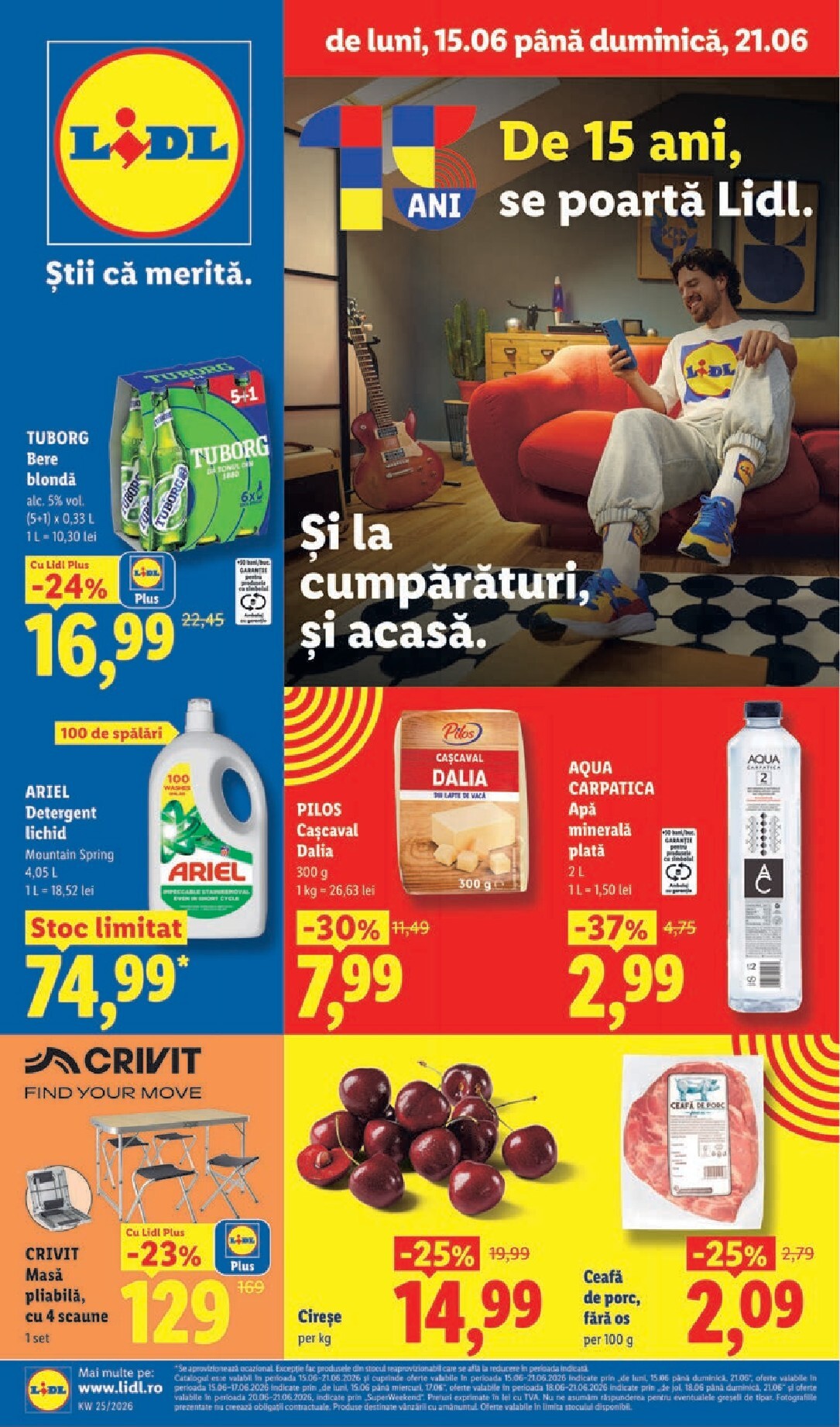 Lidl pliante pentru săptămâna viitoare de la luni 15.06.2026 până la duminică 21.06.2026