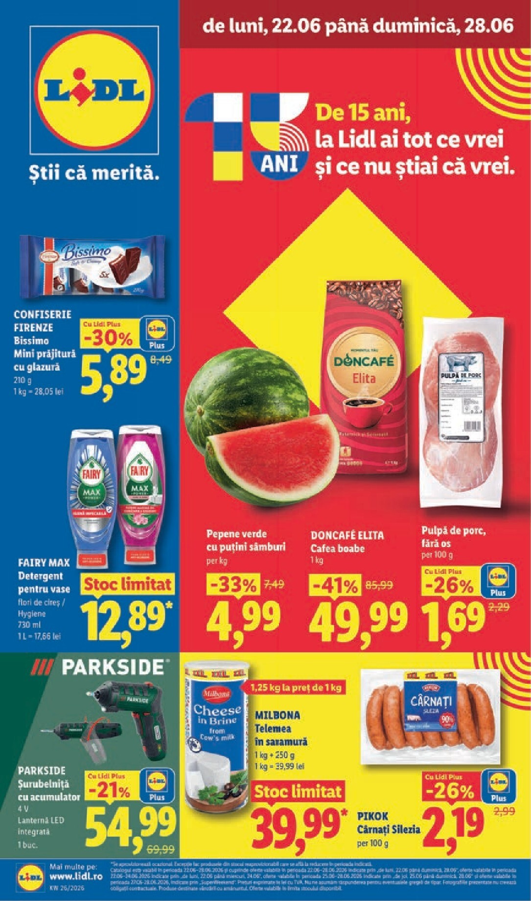 Lidl pliante pentru săptămâna viitoare de la luni 22.06.2026 până la duminică 28.06.2026