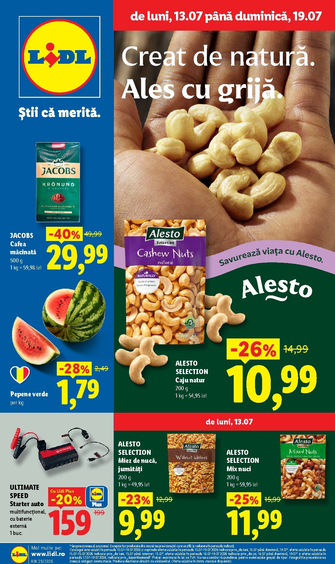 Lidl pliante pentru săptămâna viitoare de la luni 13.07.2026 până la duminică 19.07.2026