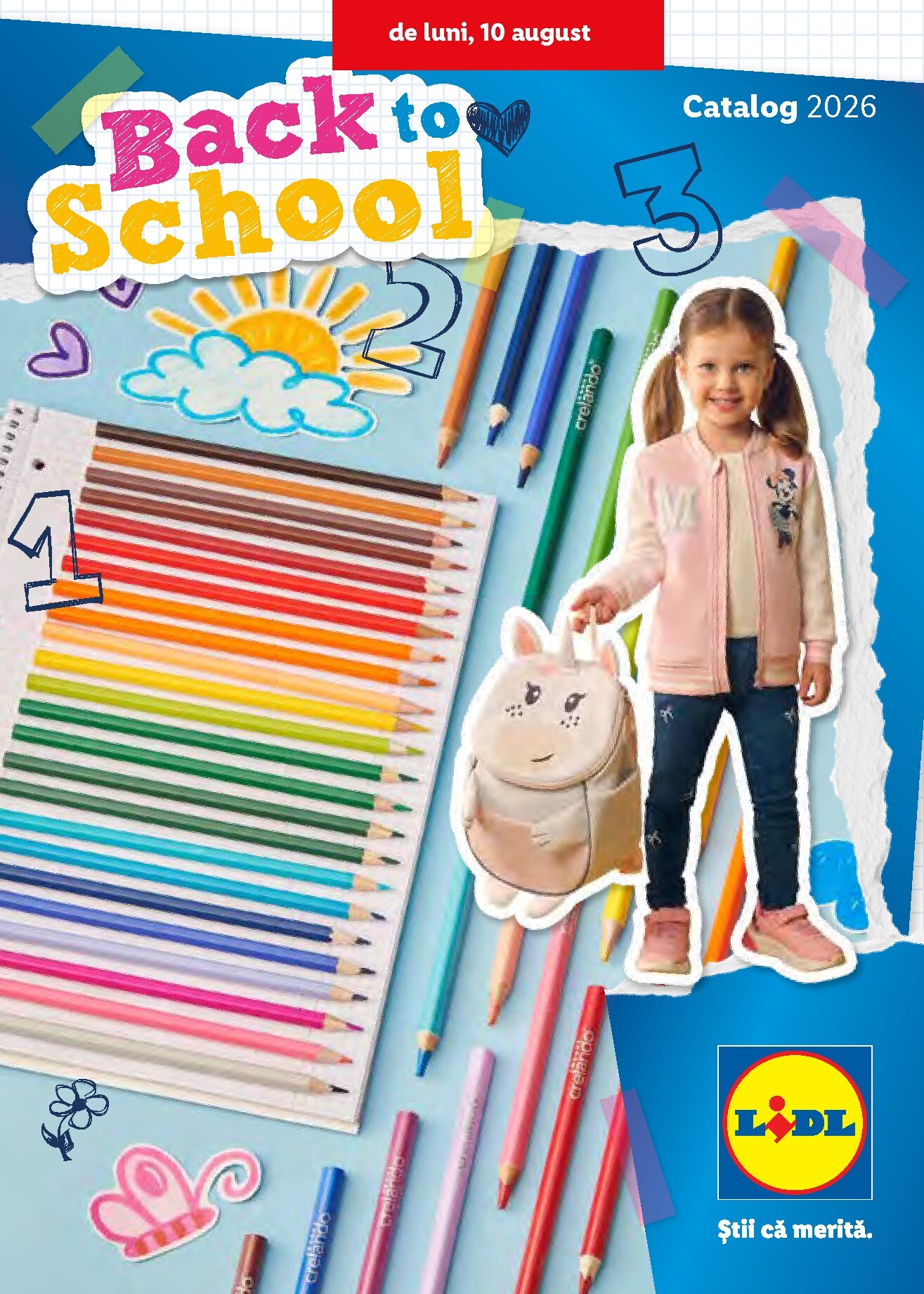 Lidl - Back to school pliante pentru săptămâna viitoare de la luni 10.08.2026 până la duminică 30.08.2026