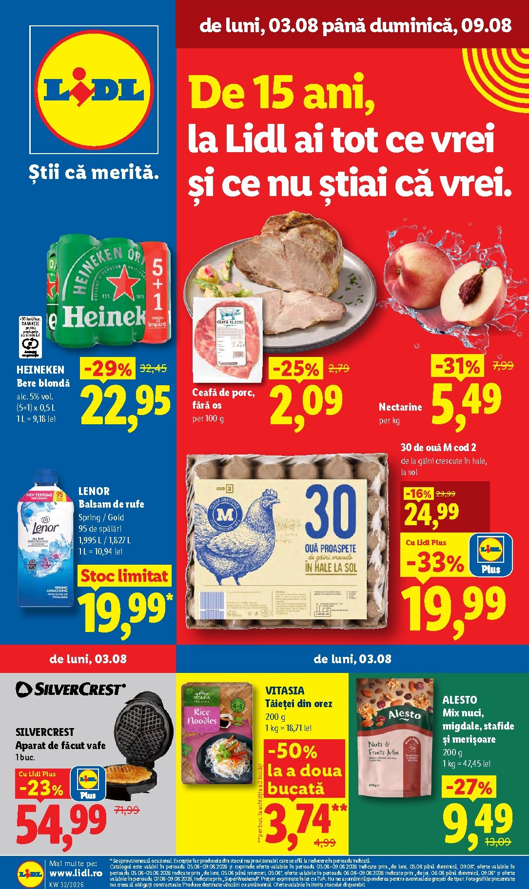 Brosura Lidl valabilă de la luni 03.08.2026 până la duminică 09.08.2026