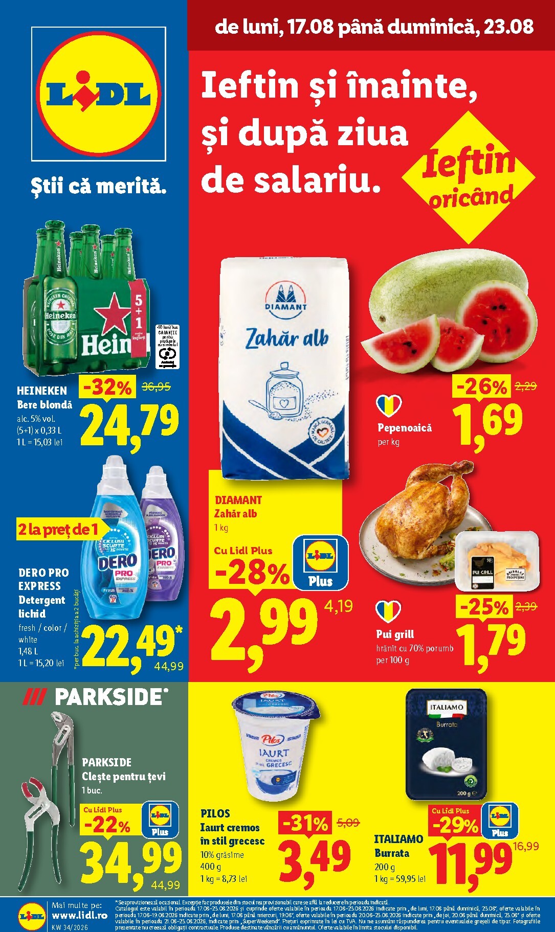 Lidl pliante pentru săptămâna viitoare de la luni 17.08.2026 până la duminică 23.08.2026