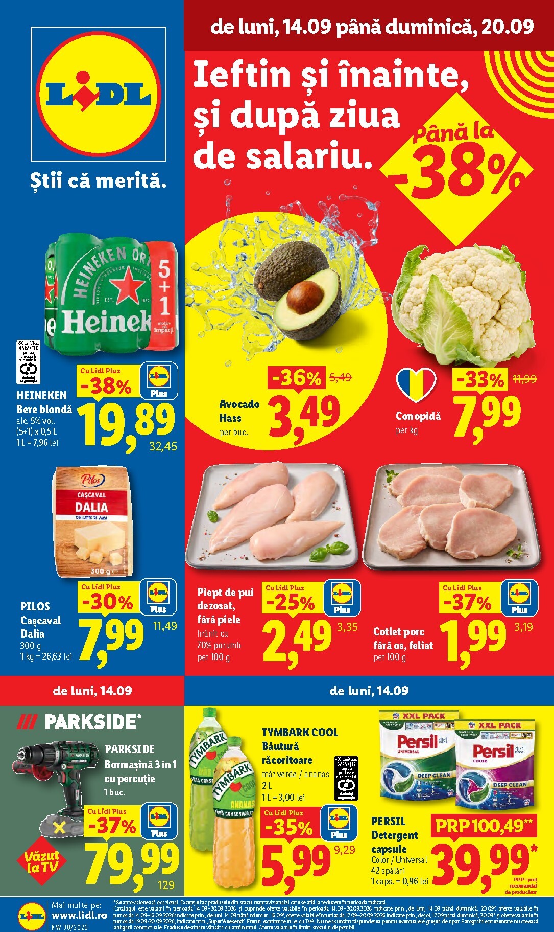 Lidl pliante pentru săptămâna viitoare de la luni 14.09.2026 până la duminică 20.09.2026
