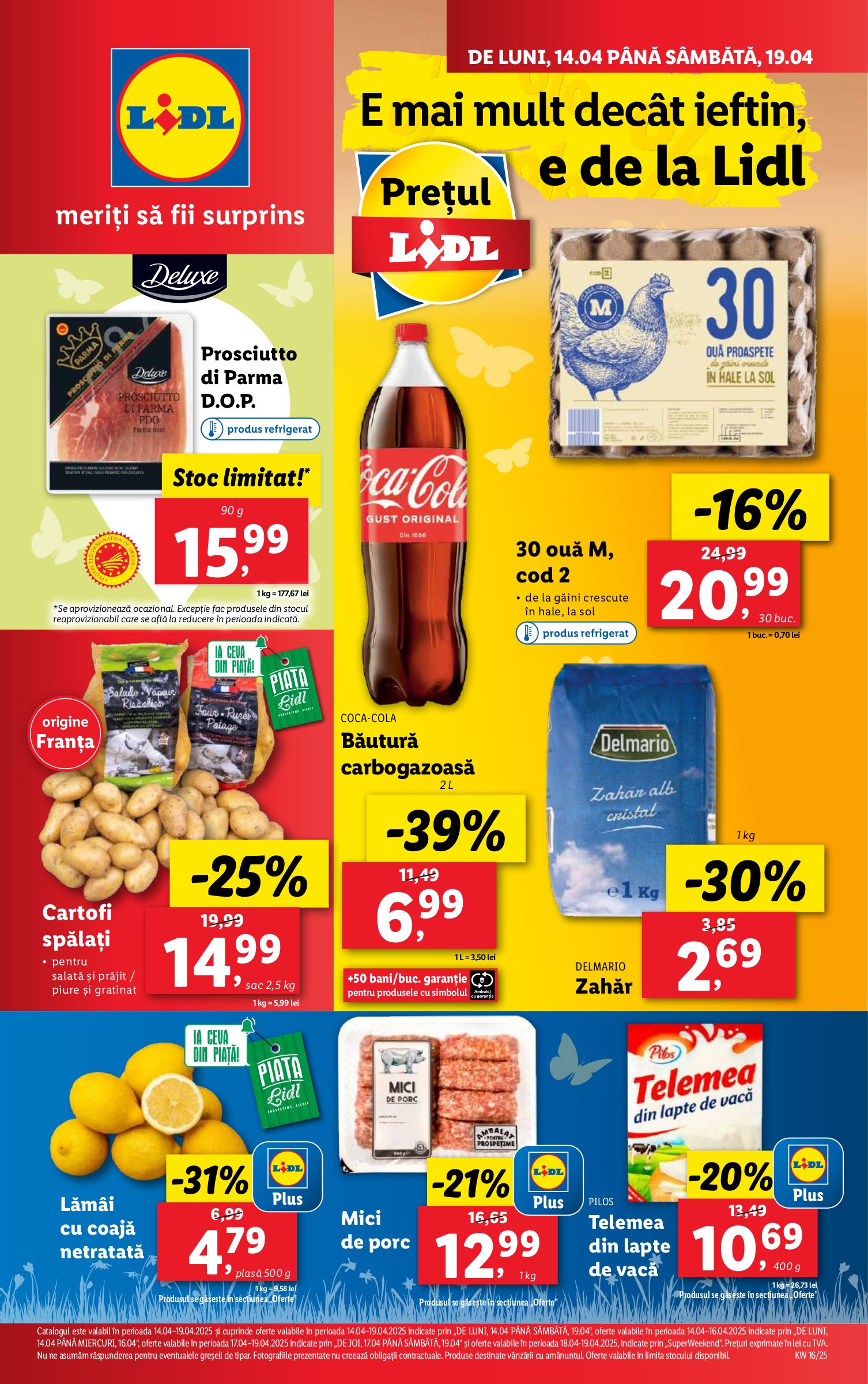Descoperă cele mai tari oferte de la LIDL, Kaufland și Carrefour! Coaste de porc, salată verde și ciocolată Kinder te așteaptă! 16 aprilie 2025 - ultimele promoții și reduceri.