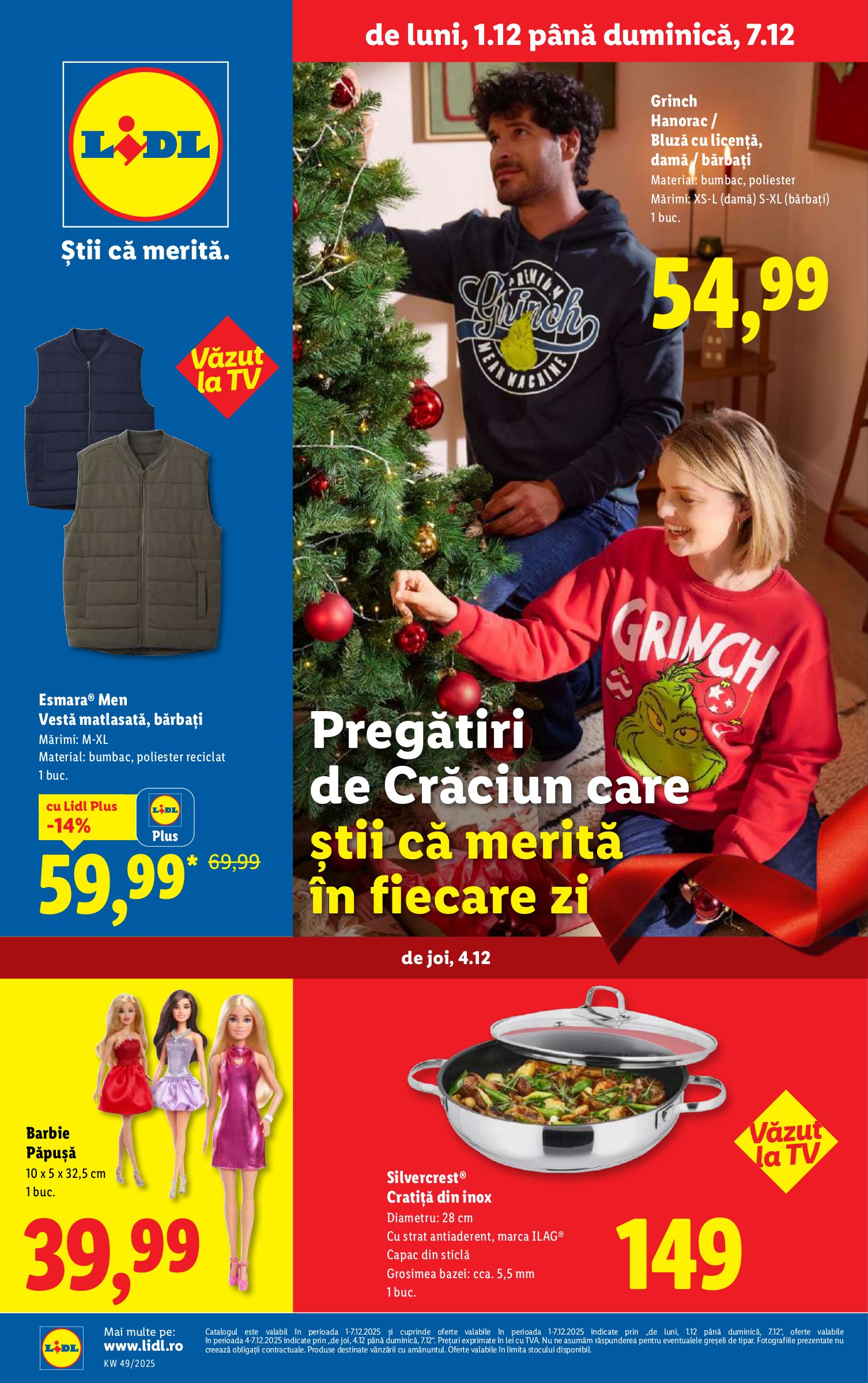Săptămâna Reducerilor: Hanorac Esmara la LIDL, Ciocolată Milka la Kaufland, și Pulpe de Porc la Carrefour - cele mai noi promoții din 03.12.2025