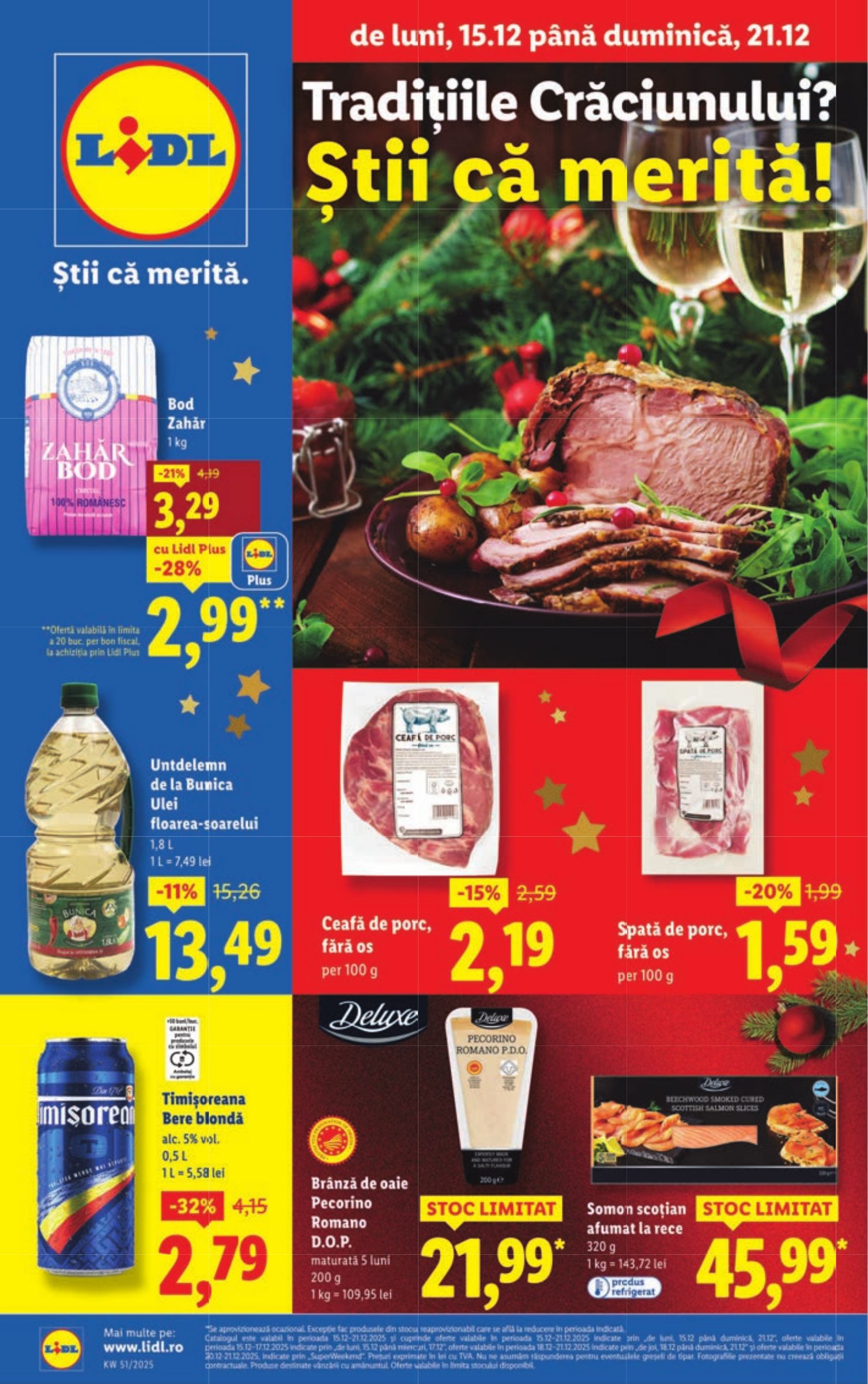 Descoperă cele mai tari oferte LIDL, Kaufland și Carrefour: Ceafă de porc, Portocale și Spată de porc cu reduceri masive! Astăzi, 2025-12-17, cele mai noi promoții și reduceri